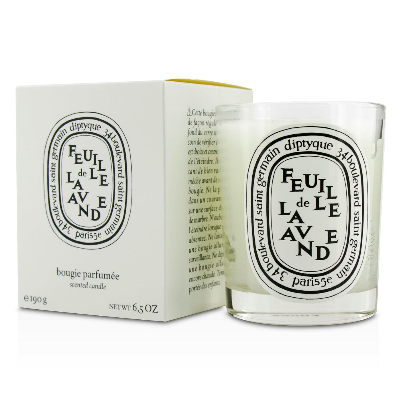 Diptyque Scented Candle - Feuille De Lavande (Lavender Leaf)  70g/2.4oz