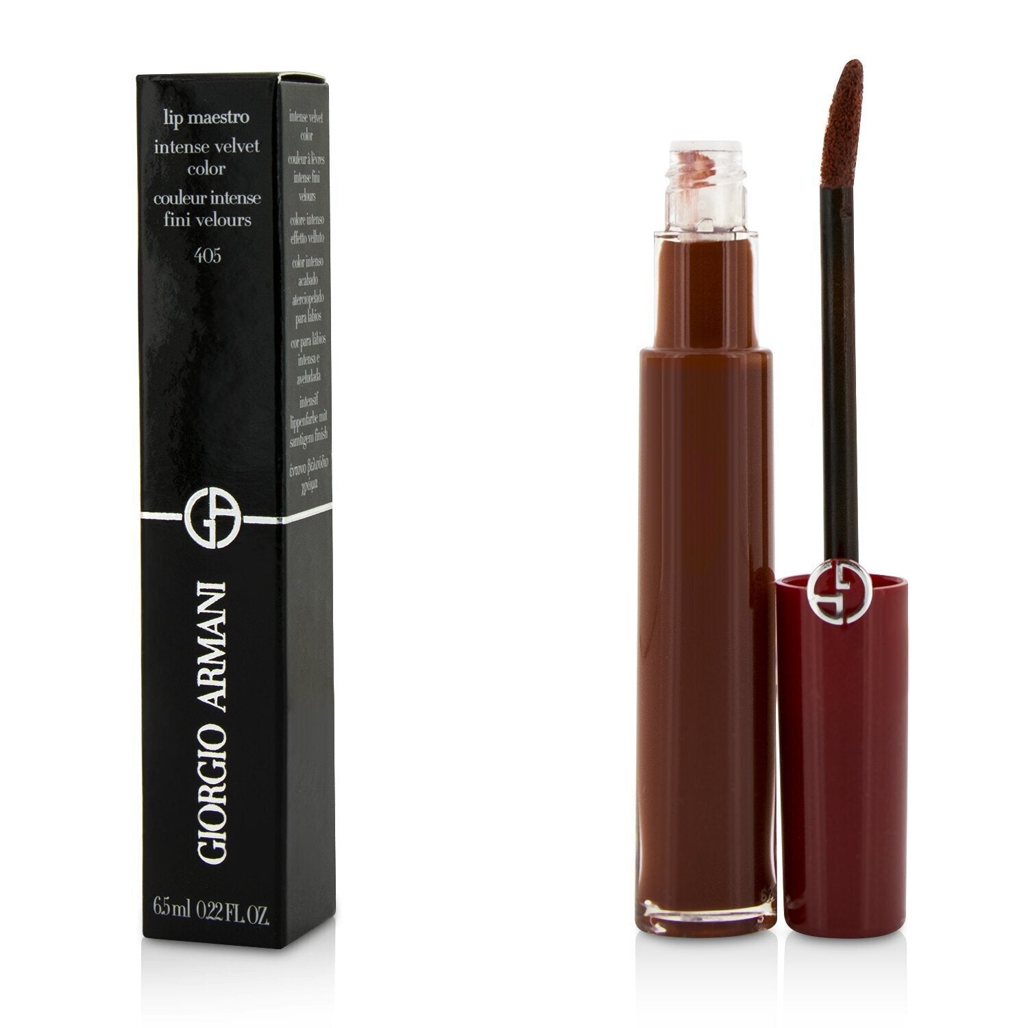 Giorgio Armani Lip Maestro Intense Velvet Color (Liquid Lipstick) - # 402 (Chinese Lacquer) (Unboxed)  6.5ml/0.22oz