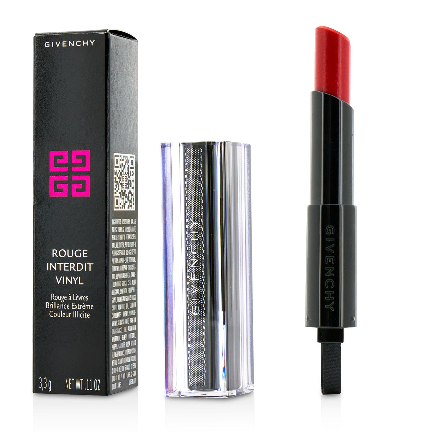 Givenchy Rouge Interdit Vinyl Extreme Shine Lipstick - # 07 Fuchsia Illicite  3.3g/0.11oz