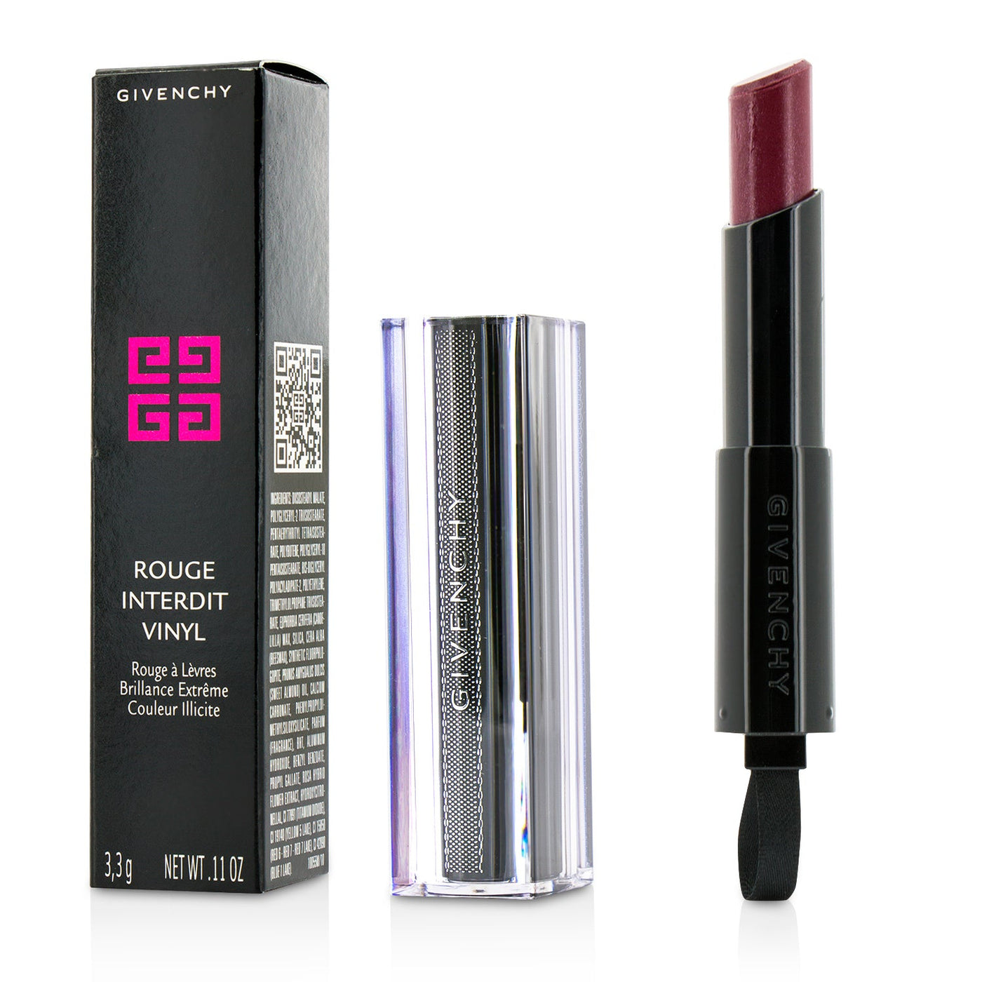Givenchy Rouge Interdit Vinyl Extreme Shine Lipstick - # 12 Grenat Envoutant (Unboxed)  3.3g/0.11oz