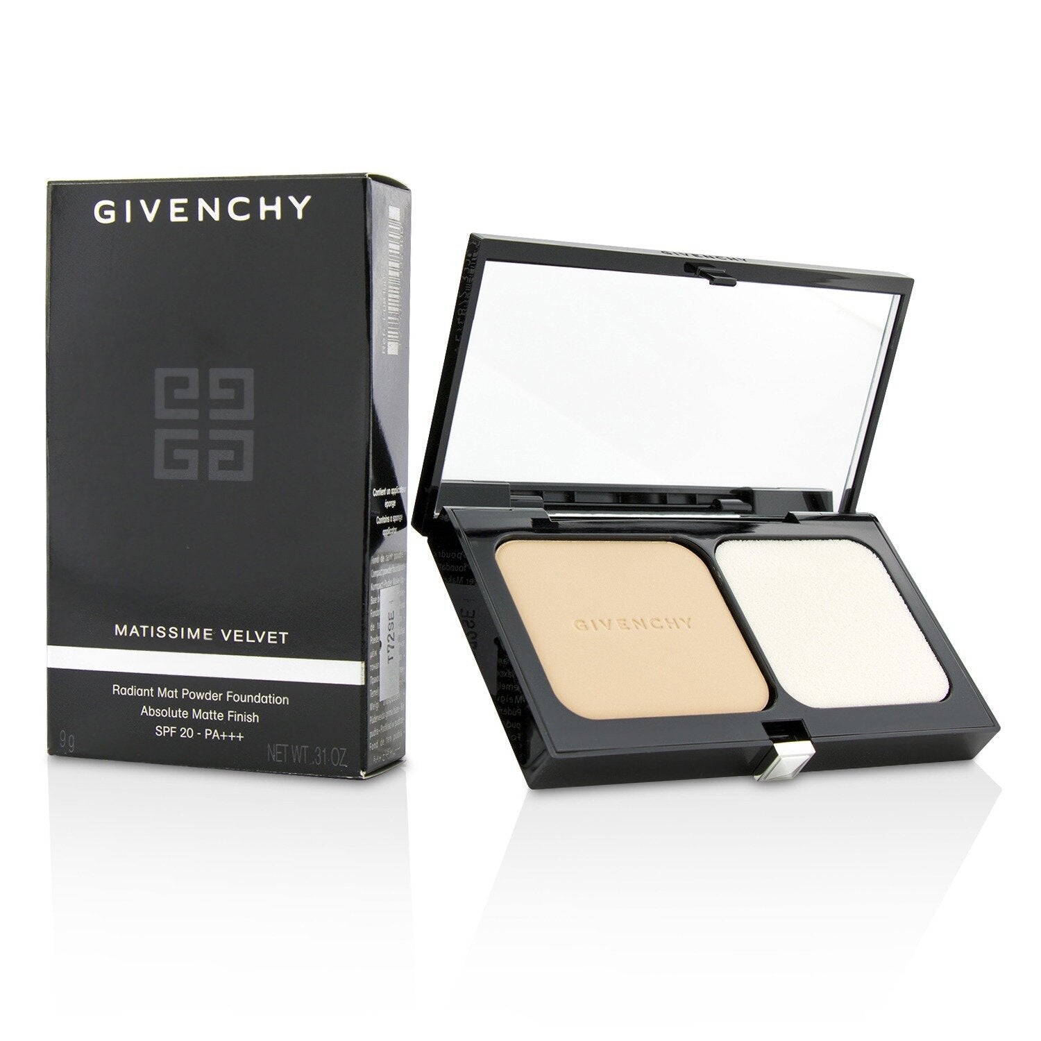 Givenchy Matissime Velvet Radiant Mat Powder Foundation SPF 20 - #01 Mat Porcelain  9g/0.31oz