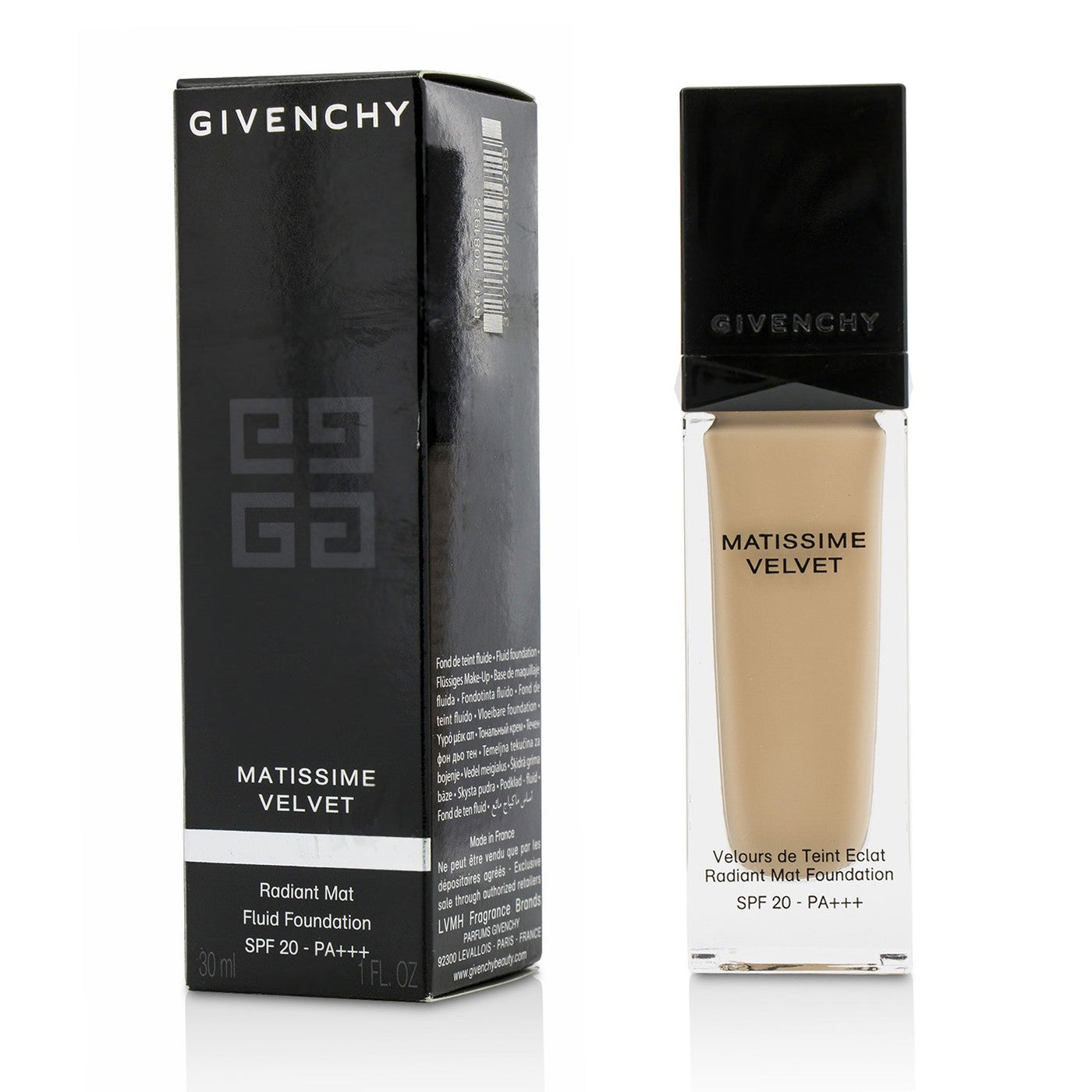 Givenchy Matissime Velvet Radiant Mat Fluid Foundation SPF 20 - #00 Mat Ivory  30ml/1oz