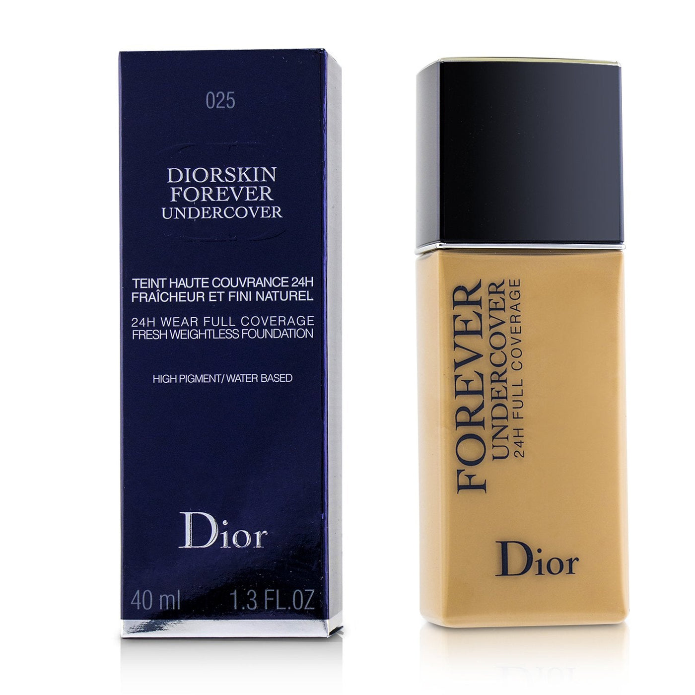Christian Dior Diorskin Forever Undercover 24H Wear Full Coverage Water Based Foundation - # 022 Cameo  40ml/1.3oz