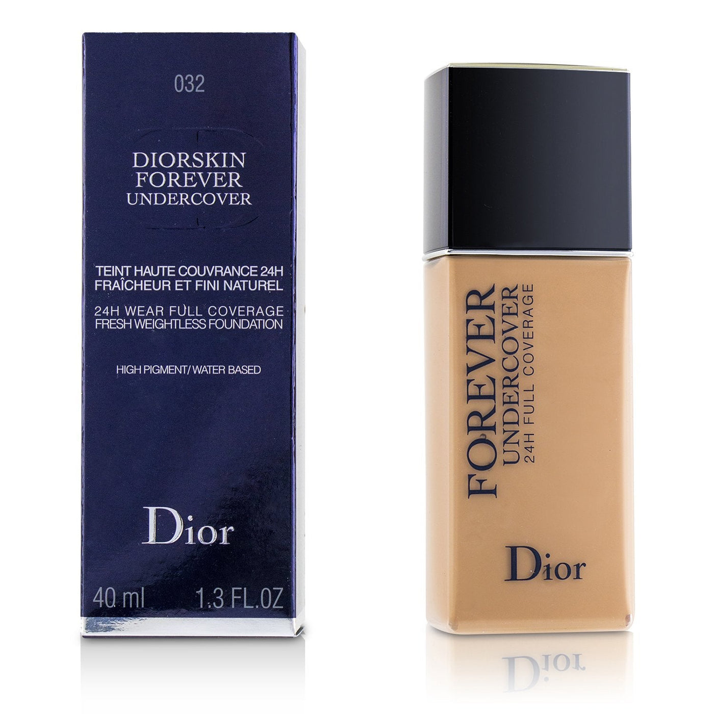 Christian Dior Diorskin Forever Undercover 24H Wear Full Coverage Water Based Foundation - # 040 Honey Beige  40ml/1.3oz