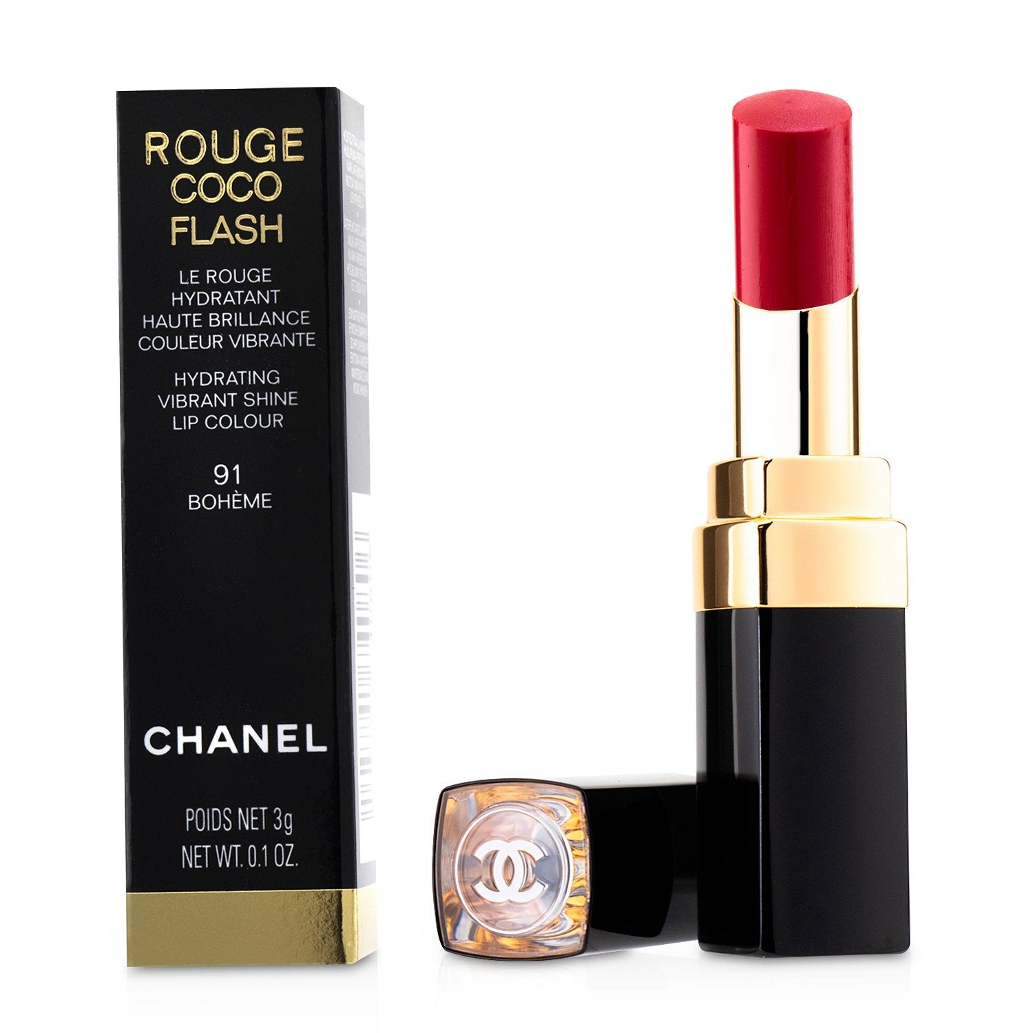 Chanel Rouge Coco Flash Hydrating Vibrant Shine Lip Colour - # 124 Vibrant  3g/0.1oz