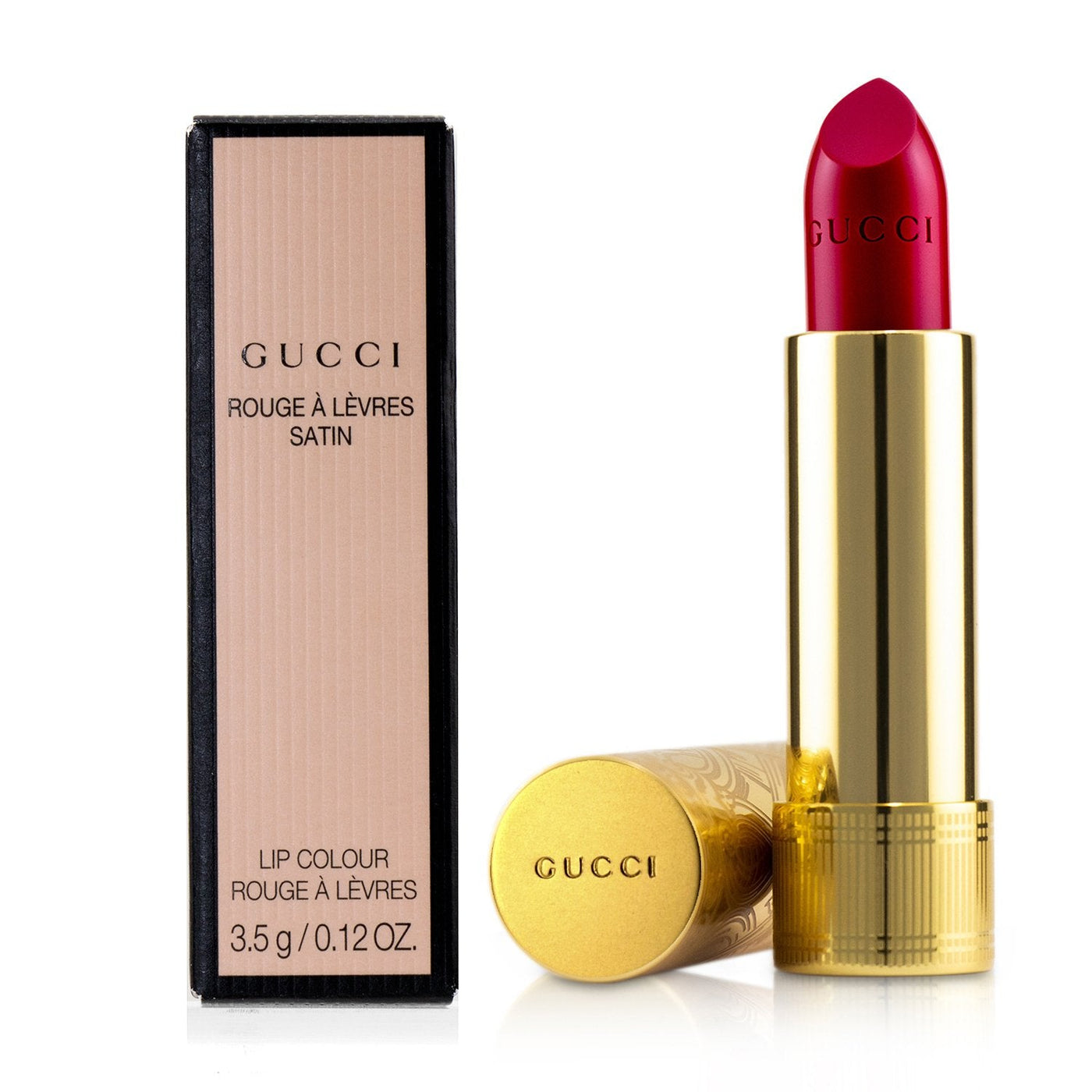 Gucci Rouge A Levres Satin Lip Colour - # 504 Myra Crimson  3.5g/0.12oz