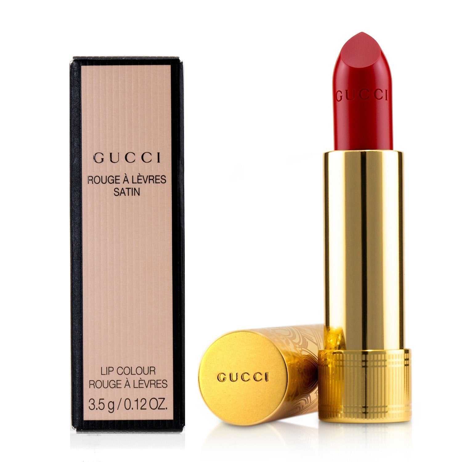 Gucci Rouge A Levres Satin Lip Colour - # 502 Eadie Scarlet  3.5g/0.12oz