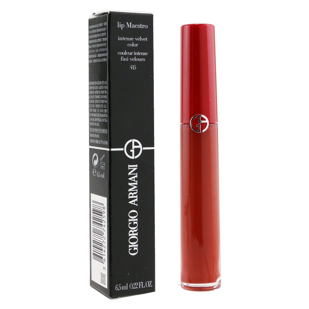 Giorgio Armani Lip Maestro Intense Velvet Color (Liquid Lipstick) - # 402 (Chinese Lacquer) (Unboxed)  6.5ml/0.22oz