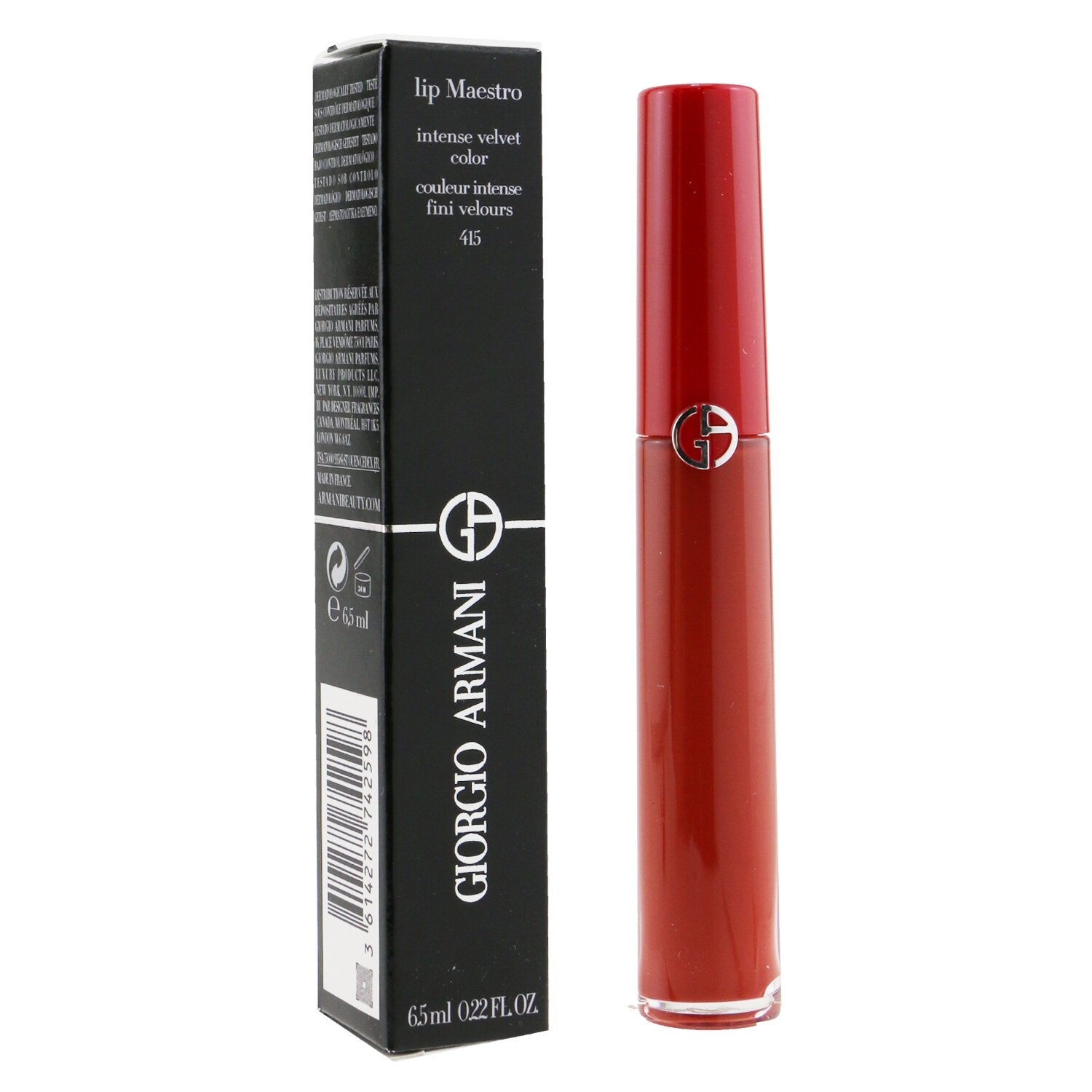 Giorgio Armani Lip Maestro Intense Velvet Color (Liquid Lipstick) - # 402 (Chinese Lacquer) (Unboxed)  6.5ml/0.22oz