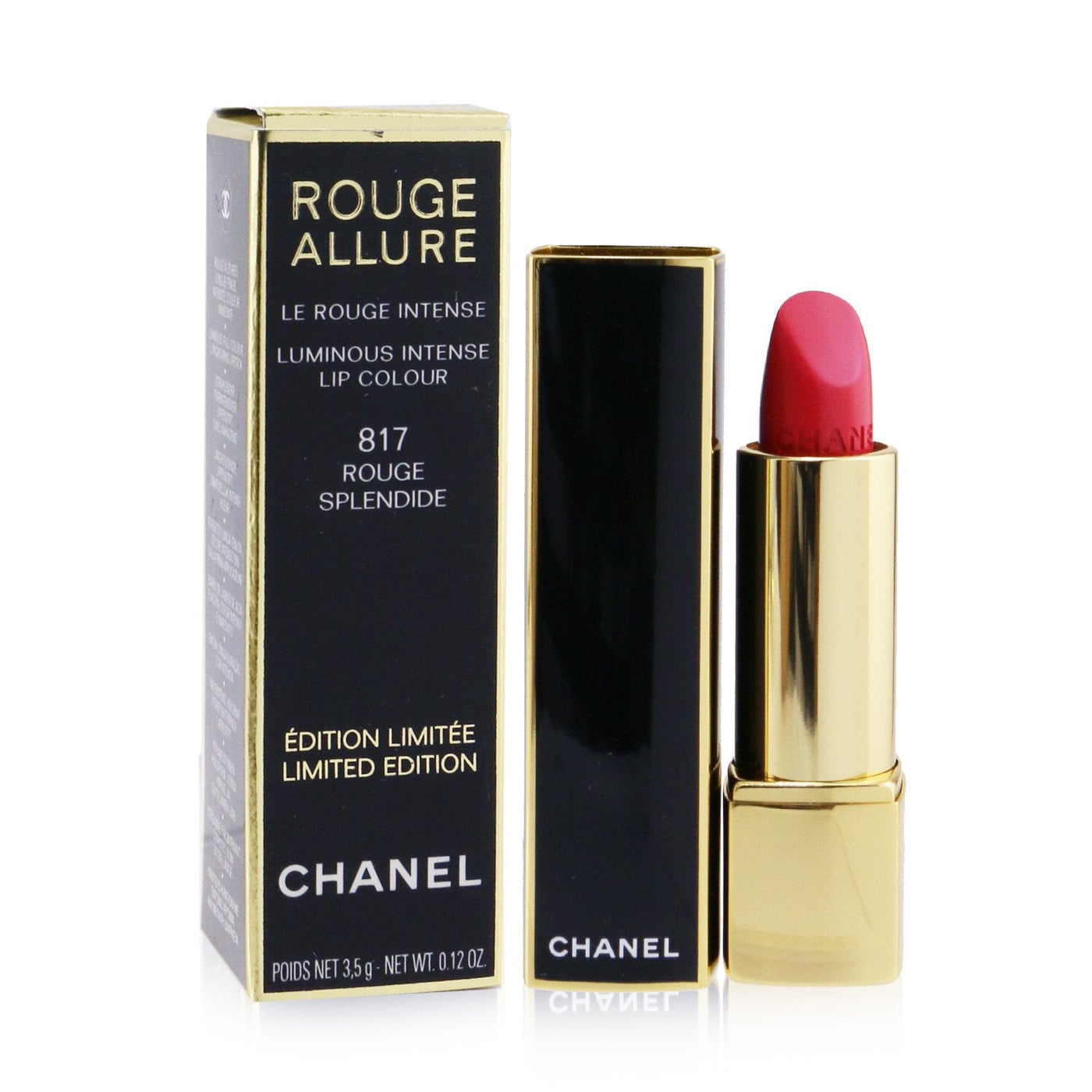 Chanel Rouge Allure Luminous Intense Lip Colour (Limited Edition) - # 607 Camelia Rouge Metal  3.5g/0.12oz