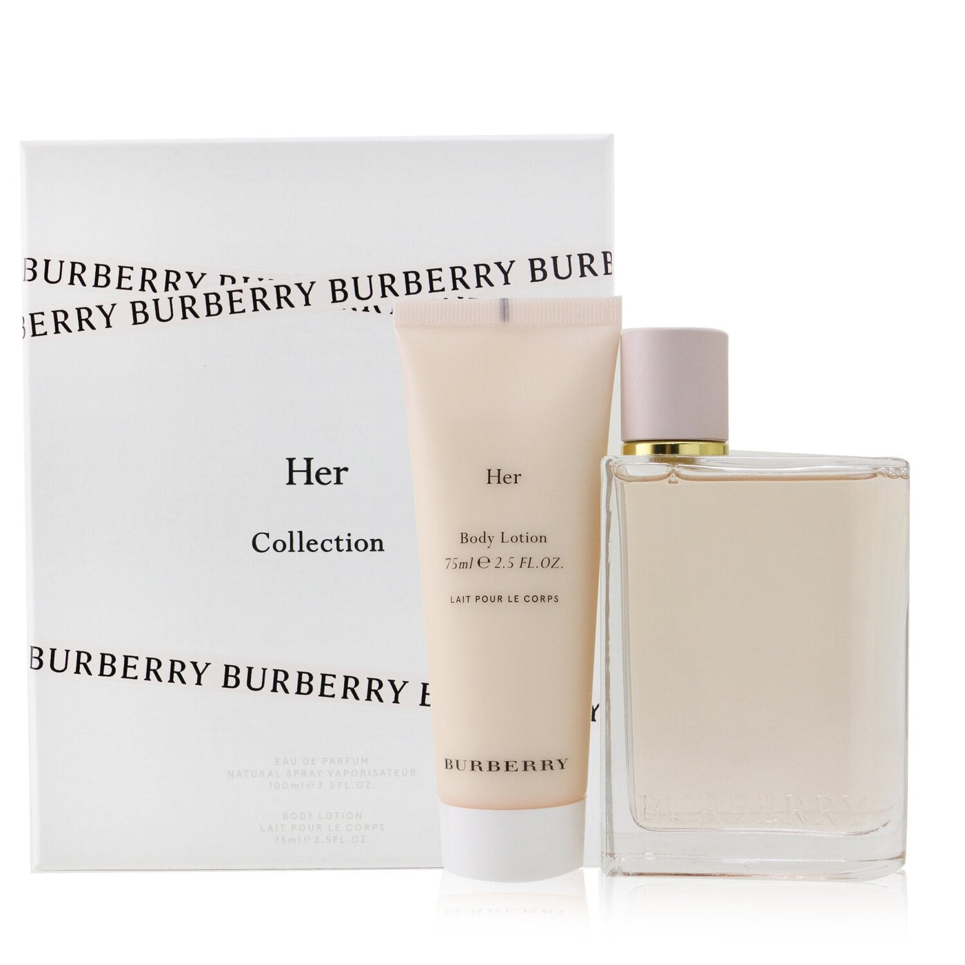 Burberry Burberry Her Coffret: Eau De Parfum Spray 100ml/3.3oz + Body Lotion 75ml /2.5oz  2pcs