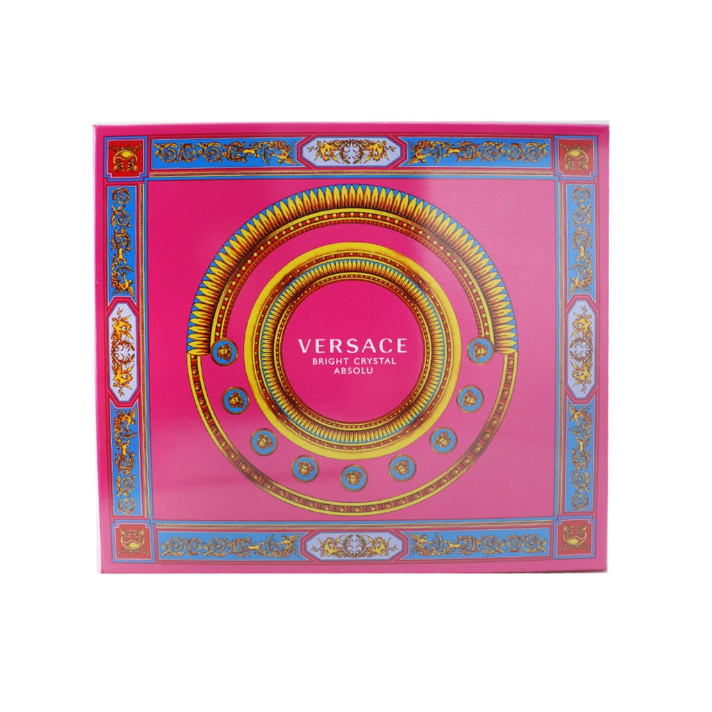 Versace Bright Crystal Absolu Coffret: Eau De Parfum Spray  90ml/3oz + Shower Gel  150ml/5oz + Eau De Parfum 5ml/0.17oz  3pcs