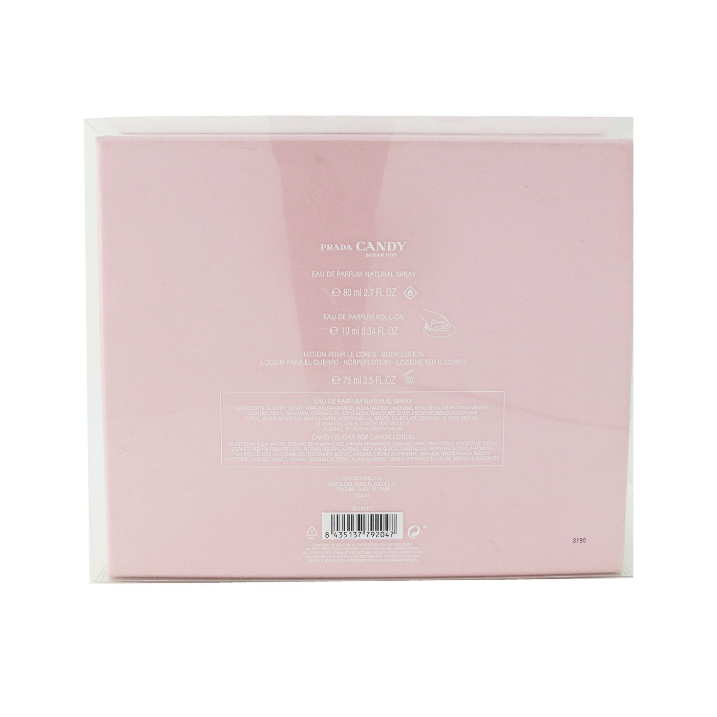 Prada Candy Sugar Pop Coffret: Eau De Parfum Spray 80ml/2.7oz + Body Lotion 75ml/2.5oz + Roll-On 10ml/0.34oz  3pcs