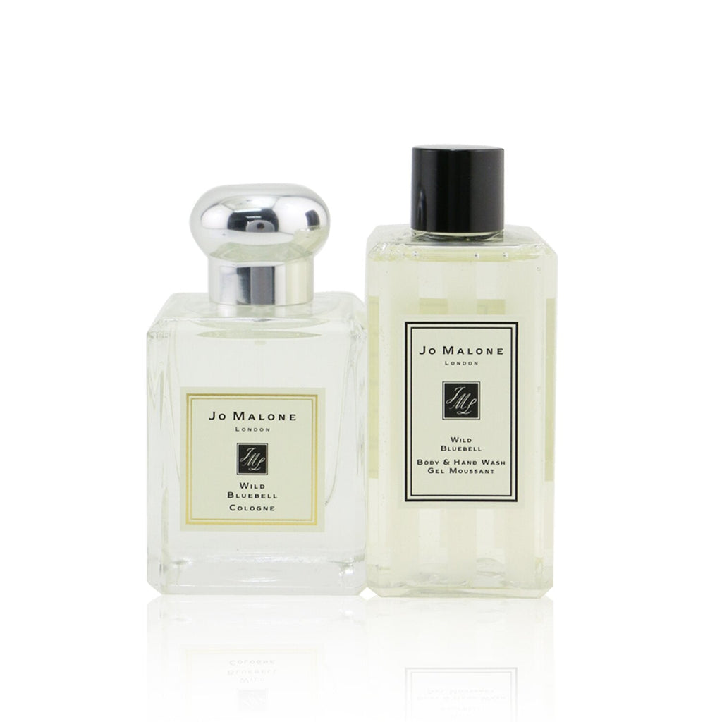 Jo Malone Wild Bluebell Travel Kit: Cologne Spray 50ml/1.7oz + Body & Hand Wash 100ml/3.4oz + Pouch  2pcs+Pouch