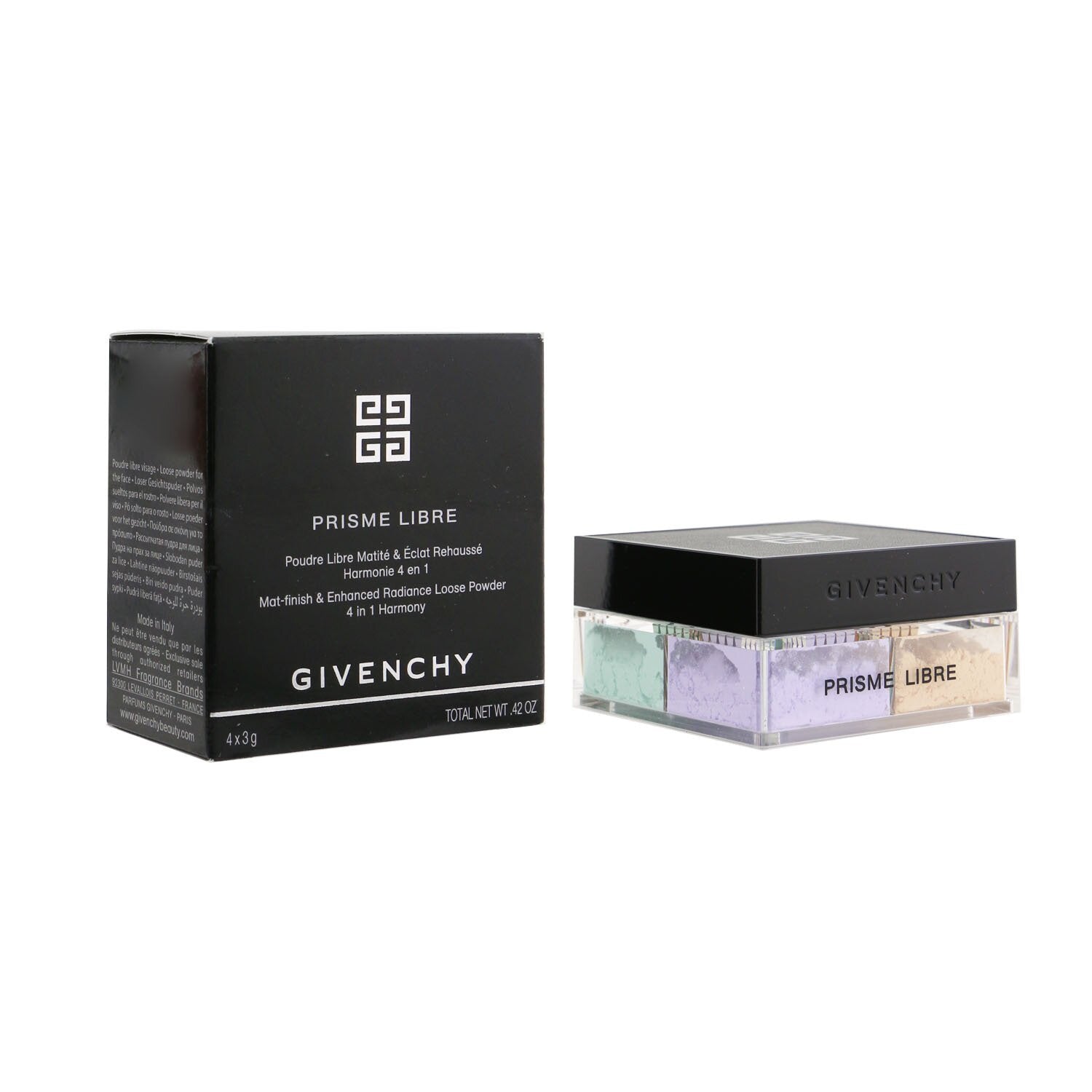 Givenchy Prisme Libre Mat Finish & Enhanced Radiance Loose Powder 4 In 1 Harmony - # 3 Voile Rose  4x3g/0.105oz