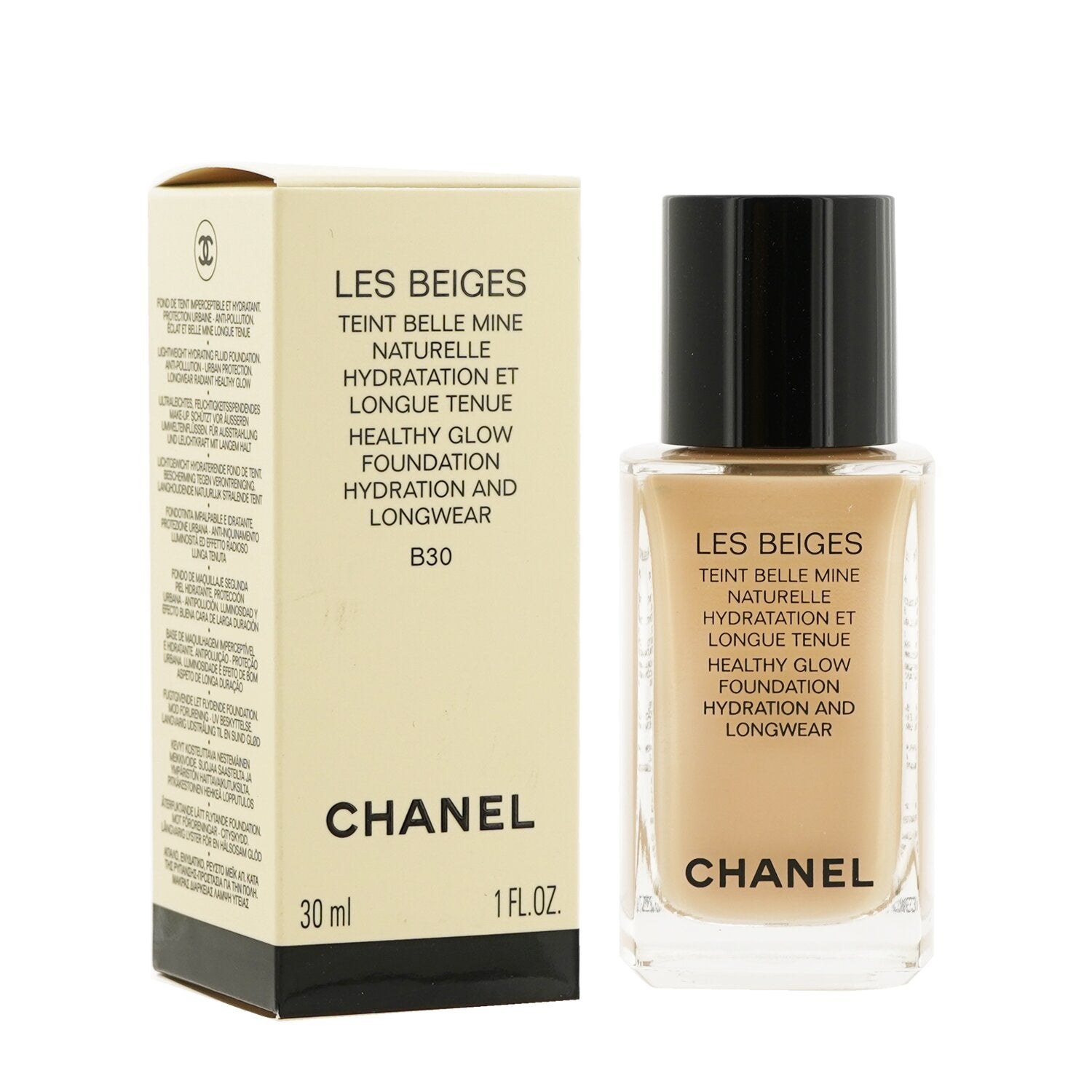 Chanel Les Beiges Teint Belle Mine Naturelle Healthy Glow Hydration And Longwear Foundation - # B40  30ml/1oz