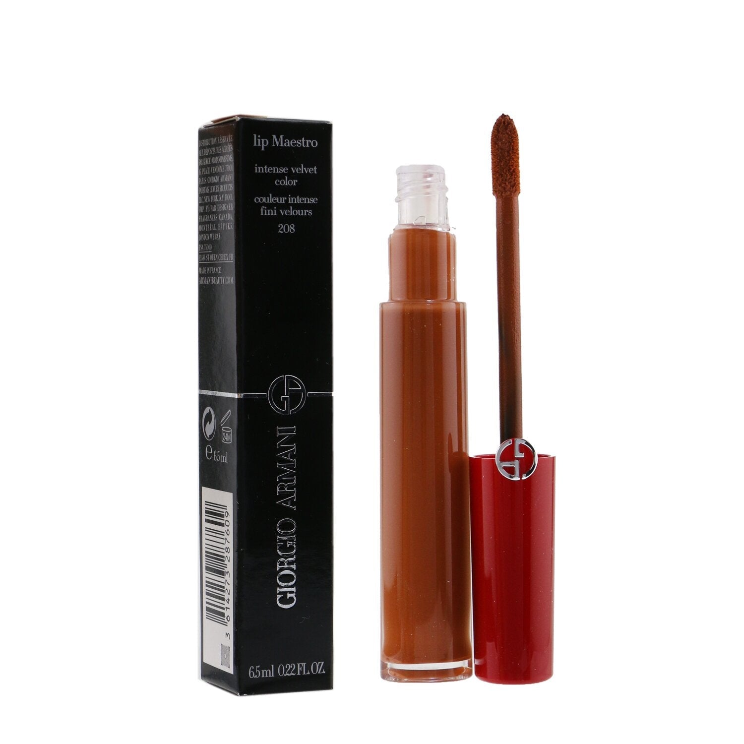 Giorgio Armani Lip Maestro Intense Velvet Color (Liquid Lipstick) - # 206 (Cedar)  6.5ml/0.22oz