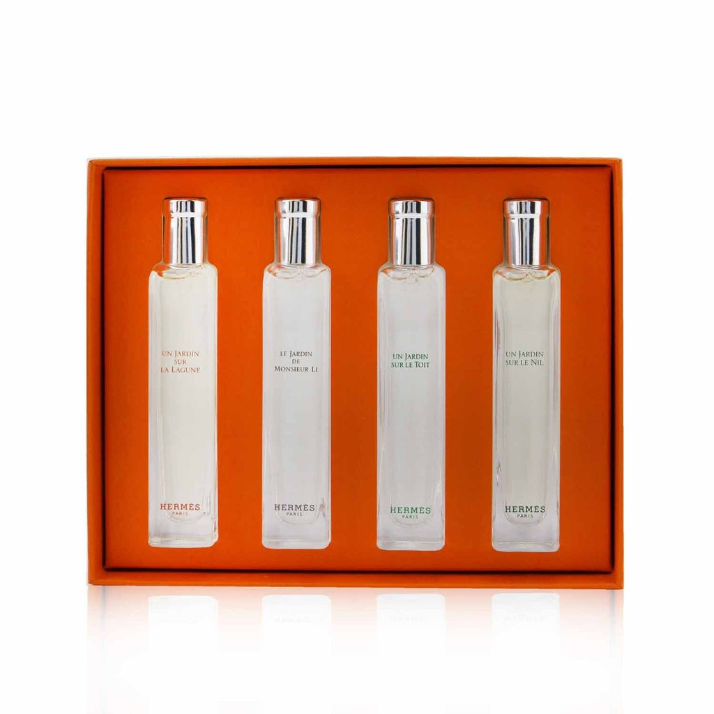 Hermes Jardins Eau De Toilette Travel Set: Un Jardin Sur La Lagune, Le Jardin De Monsieur Li, Un Jardin Sur Le Toit, Un Jardin Sur Le Nil  4x15ml/0.5oz