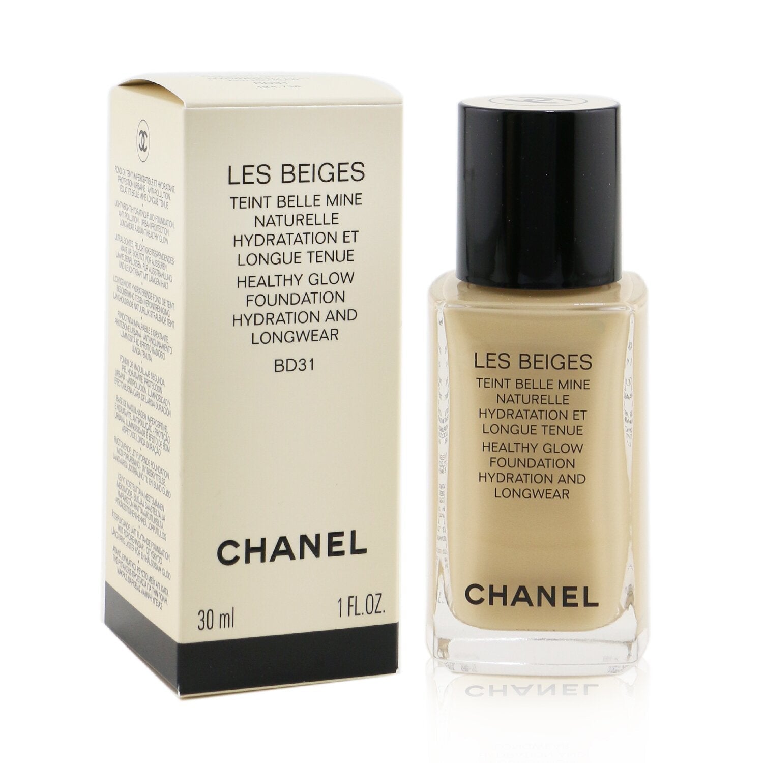 Chanel Les Beiges Teint Belle Mine Naturelle Healthy Glow Hydration And Longwear Foundation - # B40  30ml/1oz