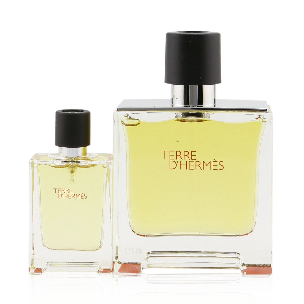 Hermes Terre D'Hermes Pure Parfum Coffret: Pure Parfum Spray 75ml/2.53oz + Pure Parfum Spray 12.5ml/0.42oz  2pcs