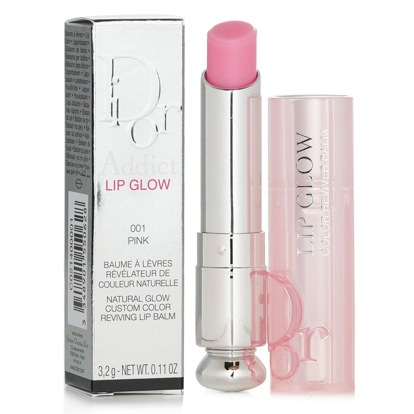 Christian Dior Dior Addict Lip Glow Reviving Lip Balm - #001 Pink (With box from Seasonal Set)  3.2g/0.11oz
