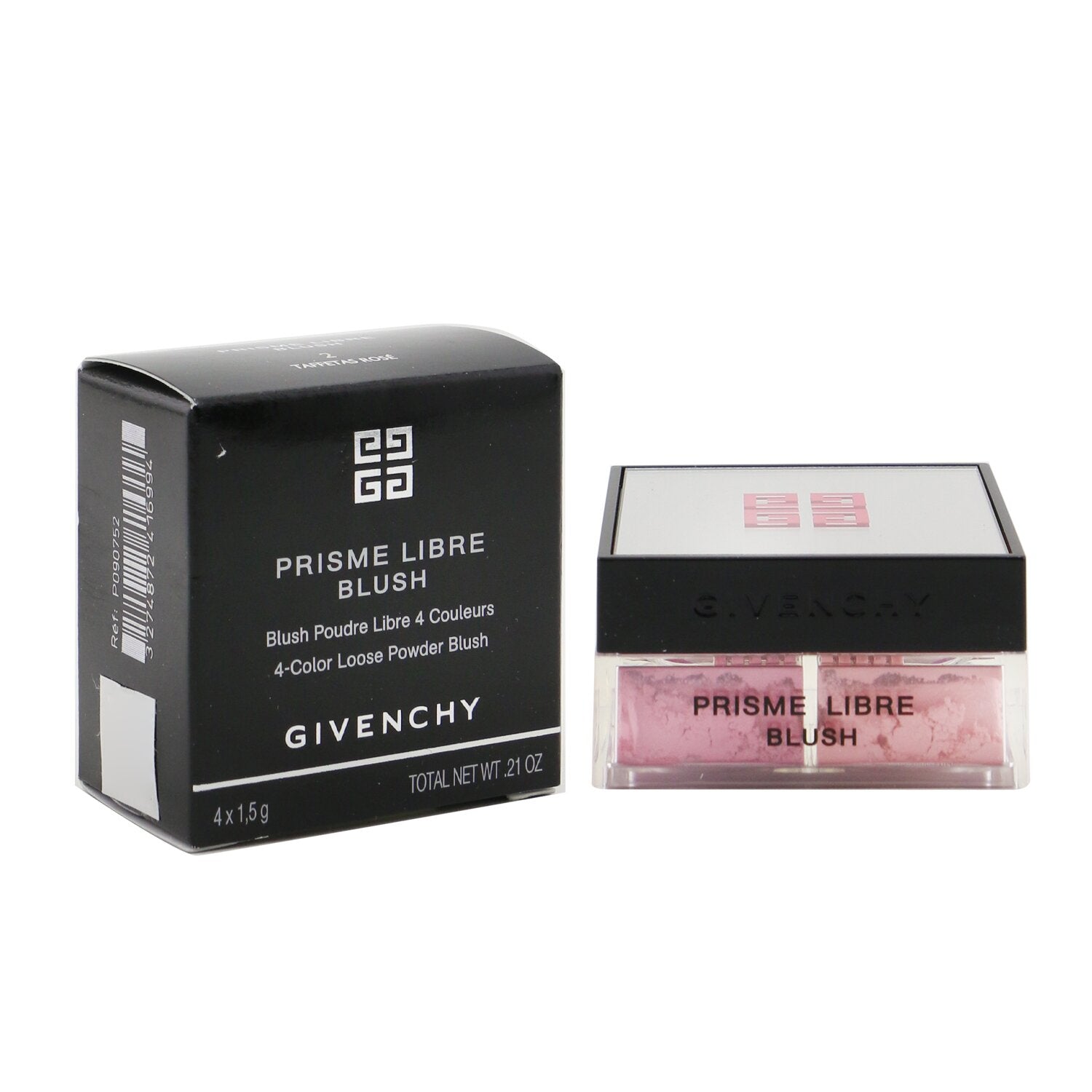 Givenchy Prisme Libre Blush 4 Color Loose Powder Blush - # 1 Mousseline Lilas (Pinkish Lilac)  4x1.5g/0.0525oz