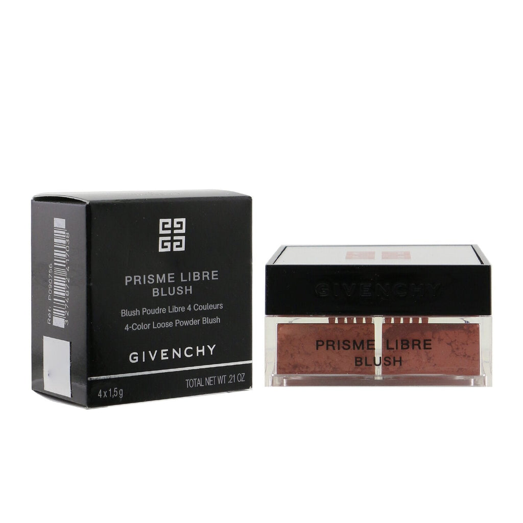 Givenchy Prisme Libre Blush 4 Color Loose Powder Blush - # 4 Organza Sienne (Woddy Oragne)  4x1.5g/0.0525oz