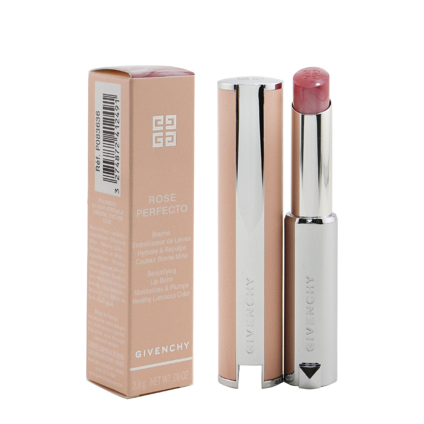 Givenchy Rose Perfecto Beautifying Lip Balm - # 002 Vital Glow (Transparent)  2.8g/0.09oz