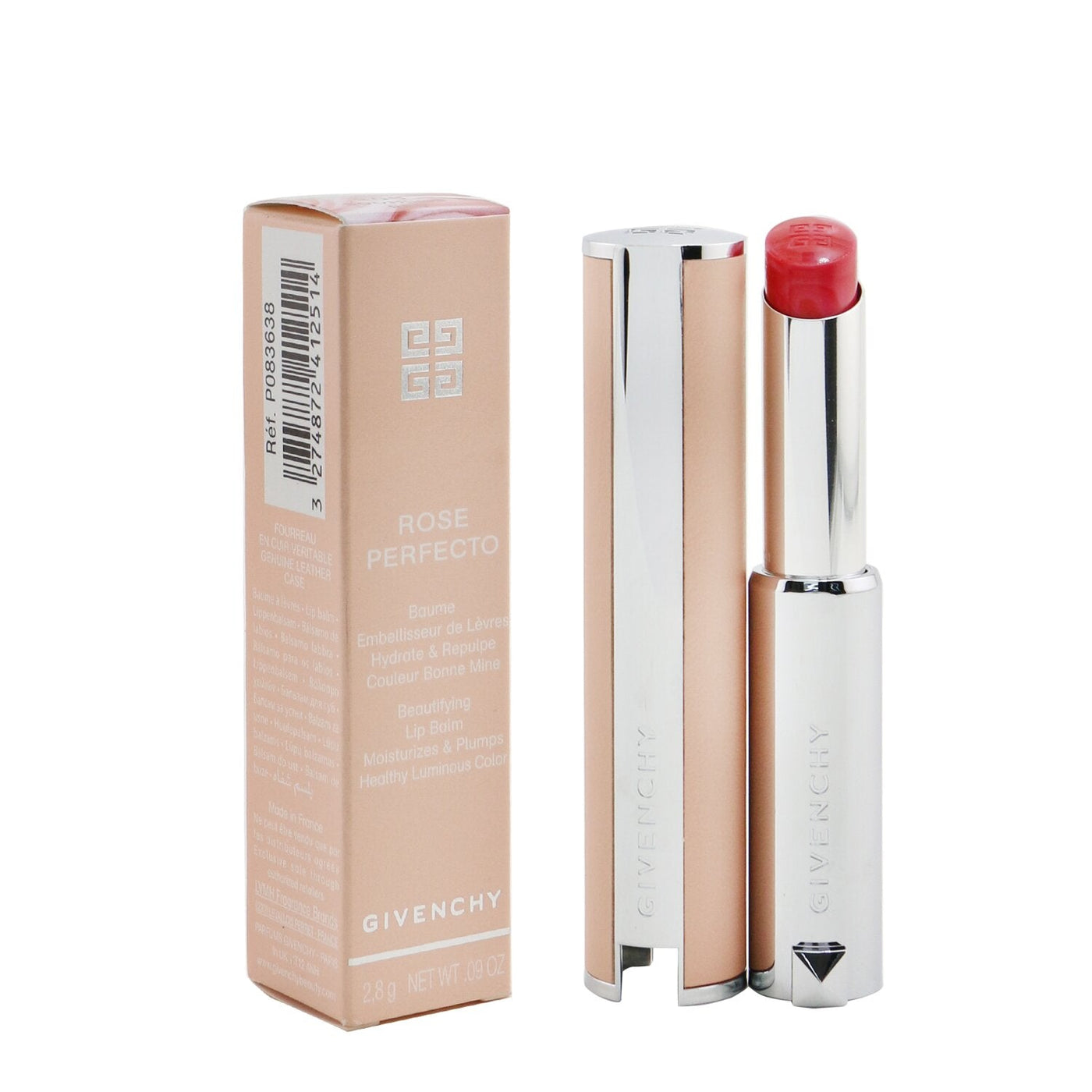 Givenchy Rose Perfecto Beautifying Lip Balm - # 002 Vital Glow (Transparent)  2.8g/0.09oz
