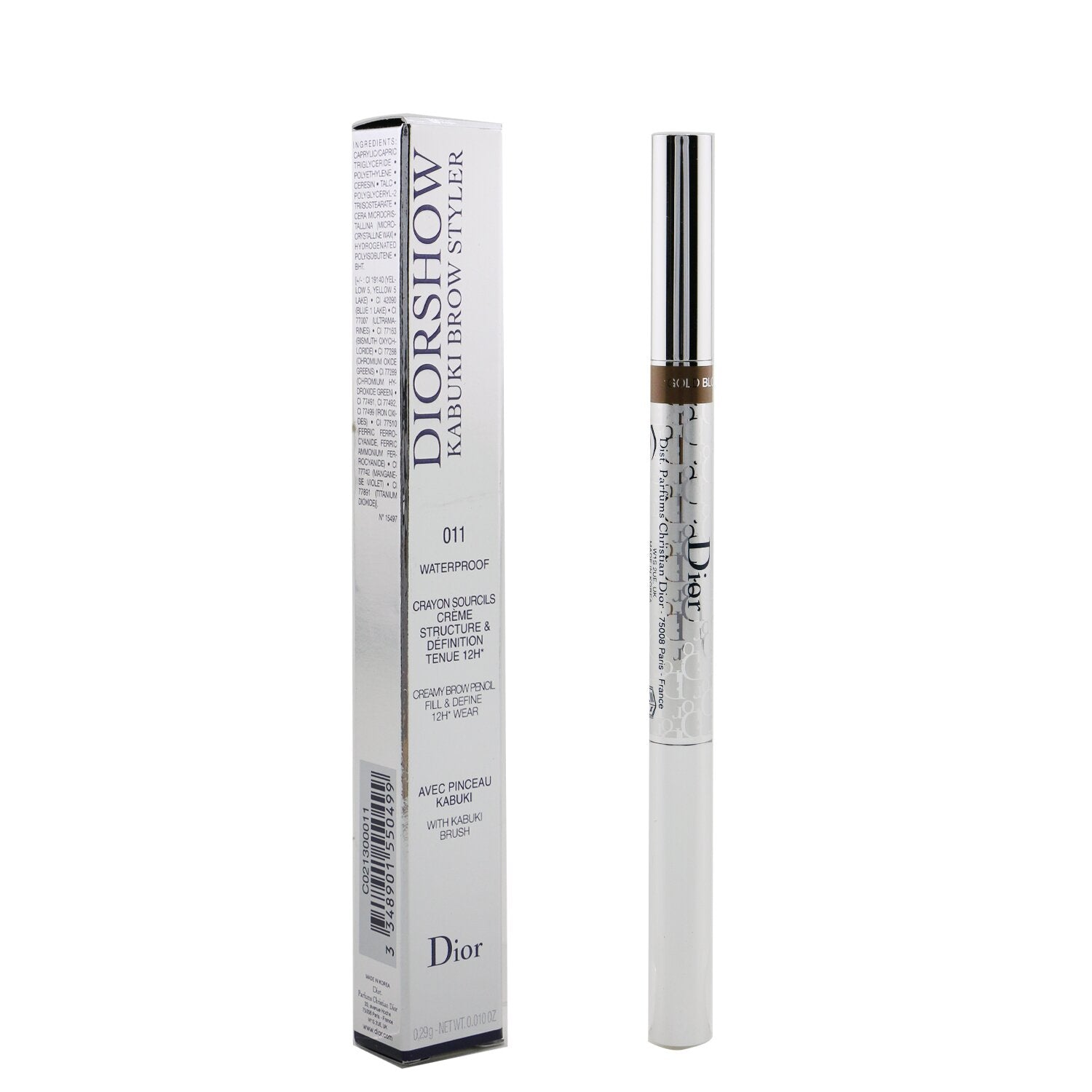 Christian Dior Diorshow Kabuki Brow Styler Creamy Brow Pencil Waterproof - # 031 Light Brown  0.29g/0.01oz