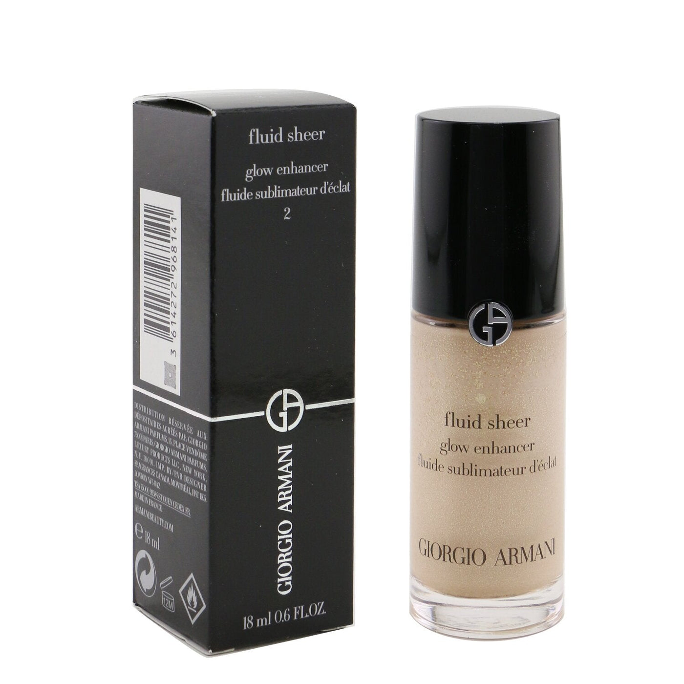Giorgio Armani Fluid Sheer Glow Enhancer (Mini) - # 01 Nude Glow  18ml/0.6oz