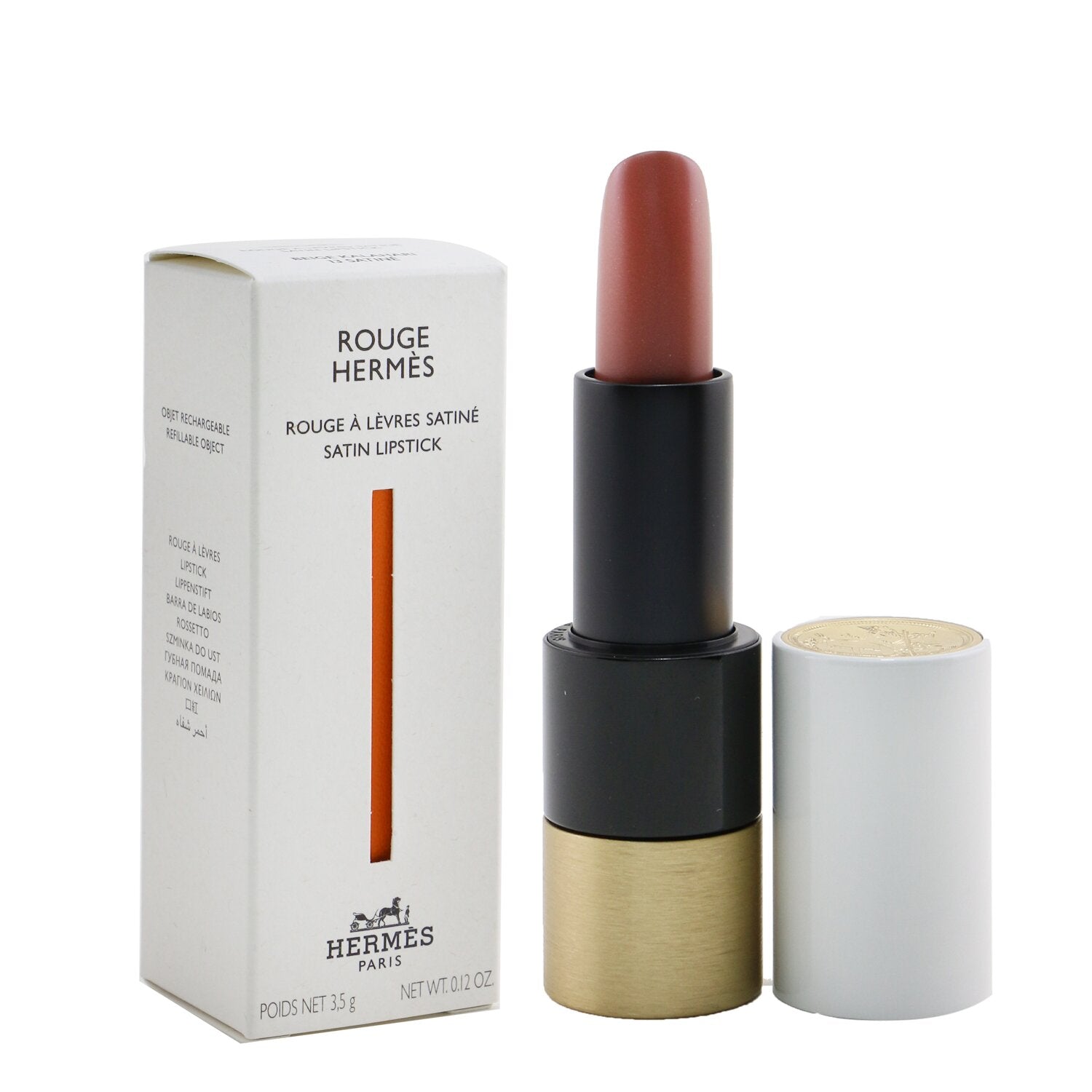 Hermes Rouge Hermes Satin Lipstick - # 40 Rose Lipstick (Satine)  3.5g/0.12oz