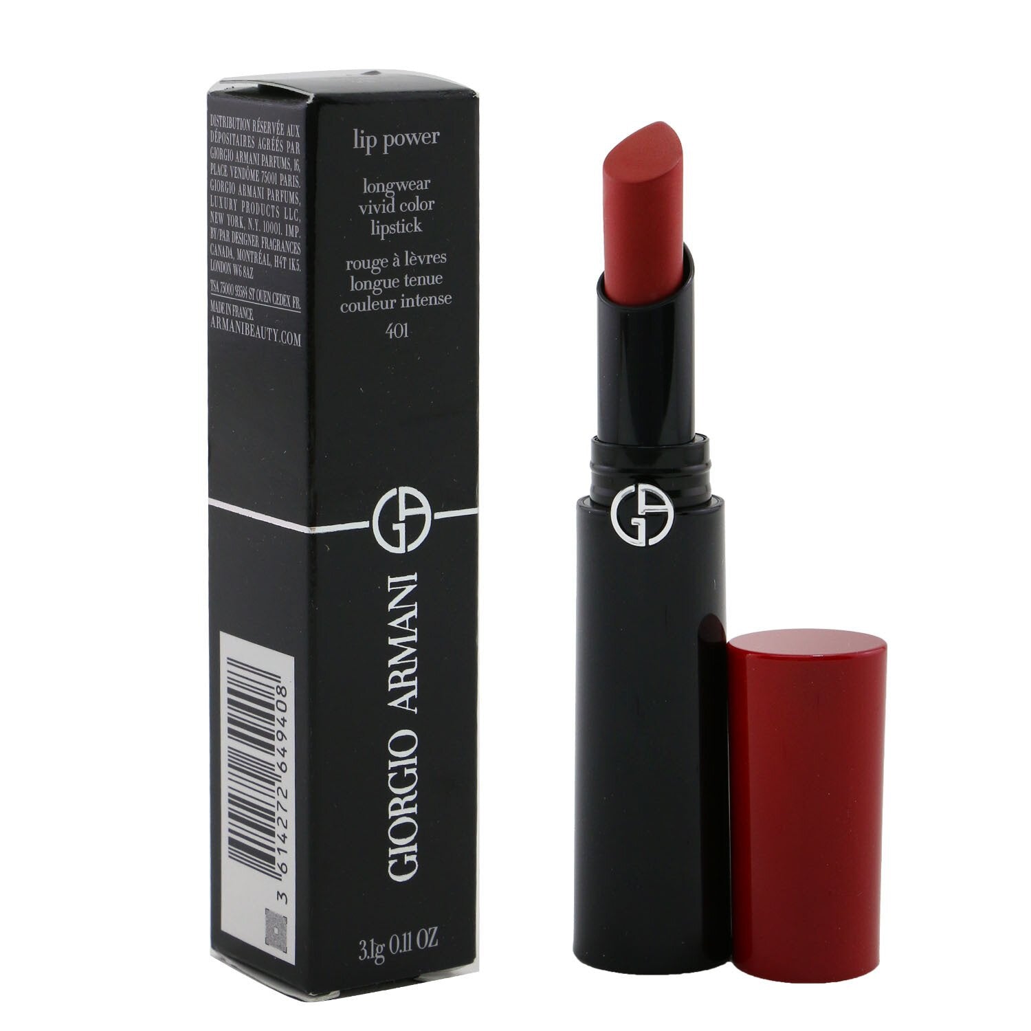 Giorgio Armani Lip Power Longwear Vivid Color Lipstick - # 500 Fatale  3.1g/0.11oz