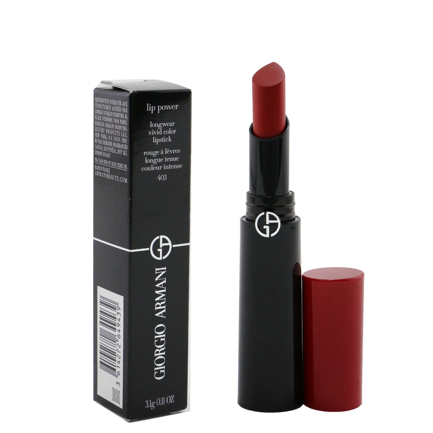 Giorgio Armani Lip Power Longwear Vivid Color Lipstick - # 500 Fatale  3.1g/0.11oz