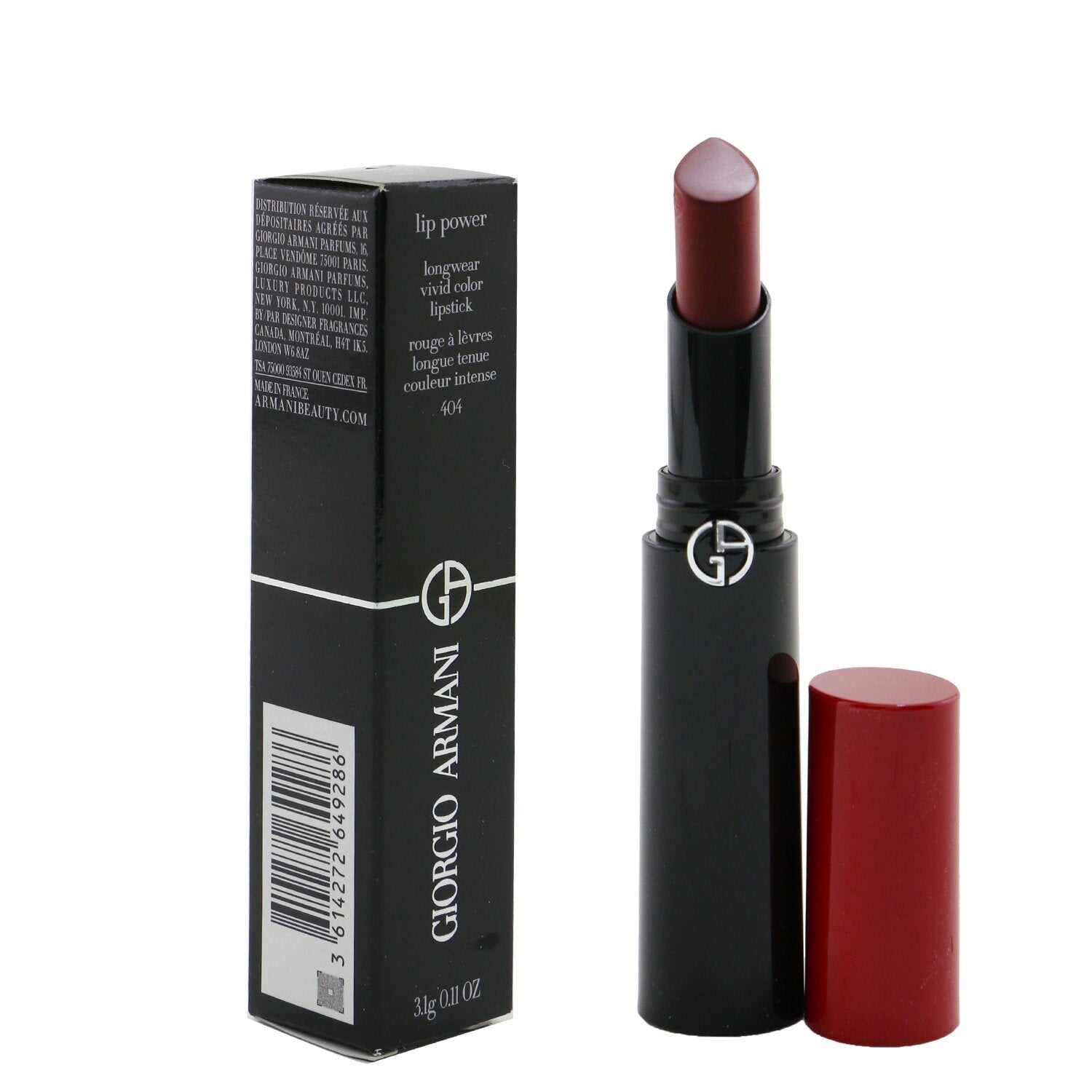 Giorgio Armani Lip Power Longwear Vivid Color Lipstick - # 500 Fatale  3.1g/0.11oz