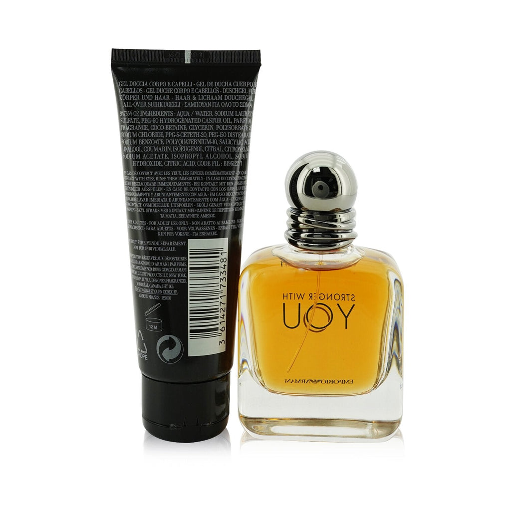 Giorgio Armani Emporio Armani Stronger With You Coffret: Eau De Toilette Spray 50ml/1.7oz + All Over Body Shampoo 75ml/2.5oz  2pcs