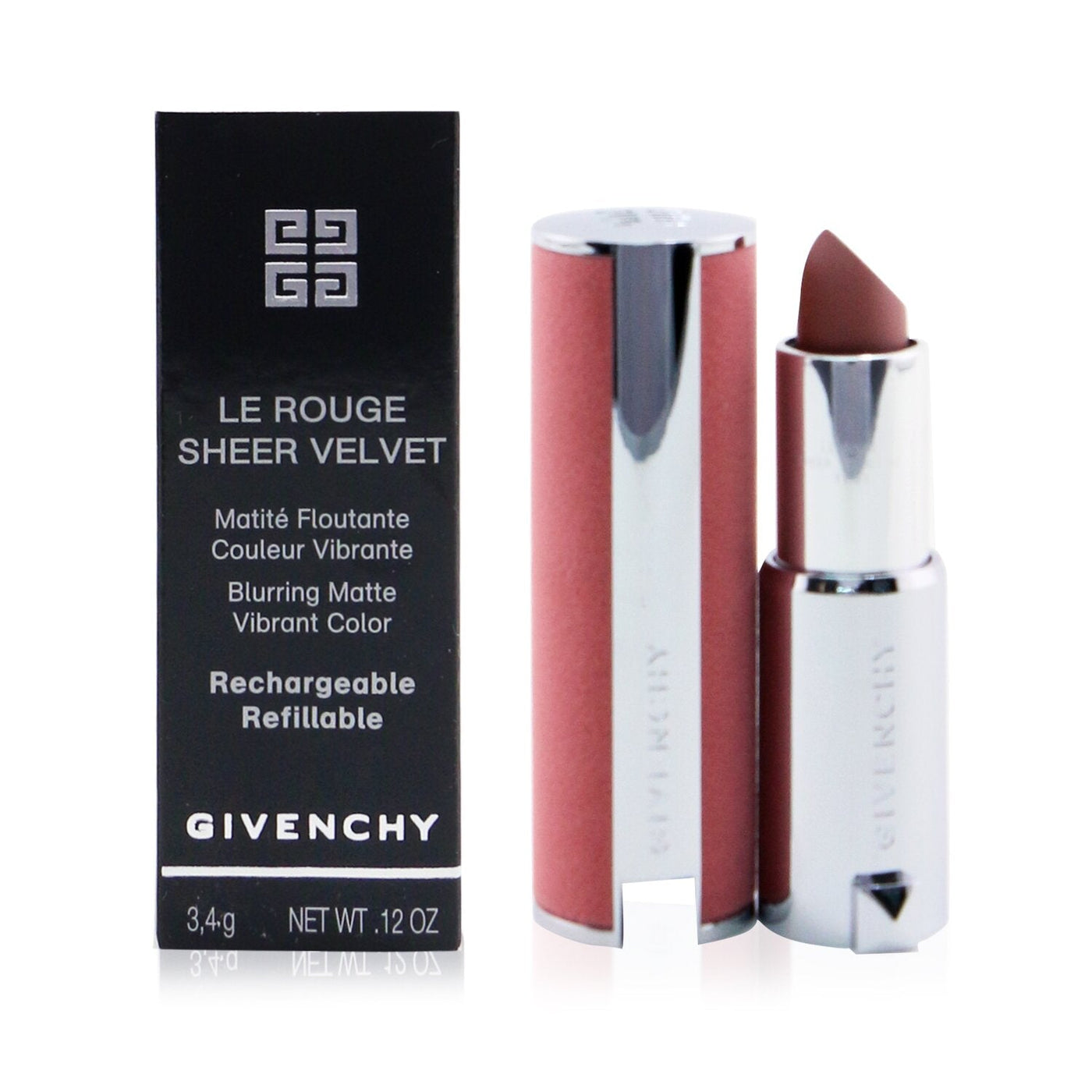Givenchy Le Rouge Sheer Velvet Matte Refillable Lipstick - # 37 Rouge Graine  3.4g/0.12oz