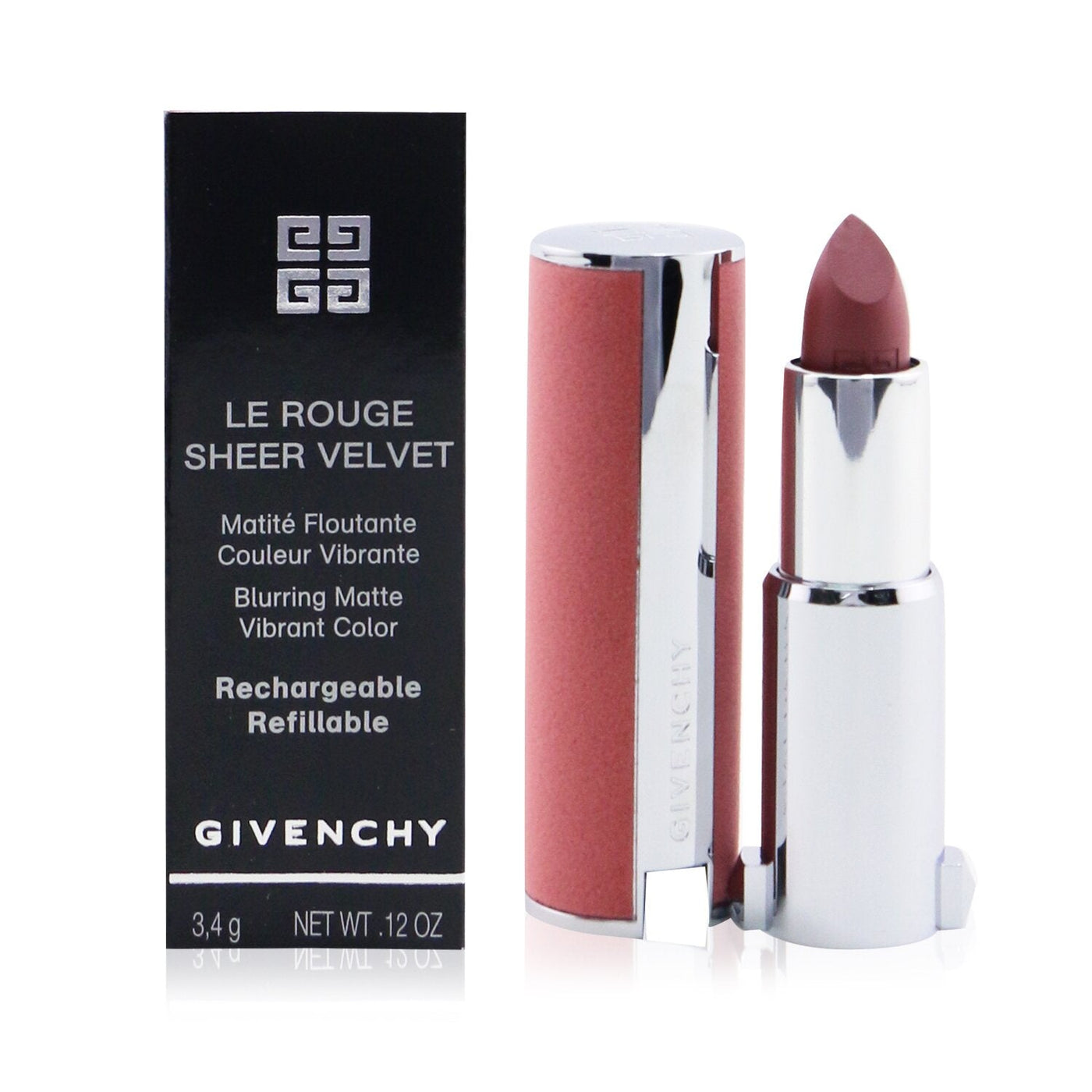 Givenchy Le Rouge Sheer Velvet Matte Refillable Lipstick - # 37 Rouge Graine  3.4g/0.12oz