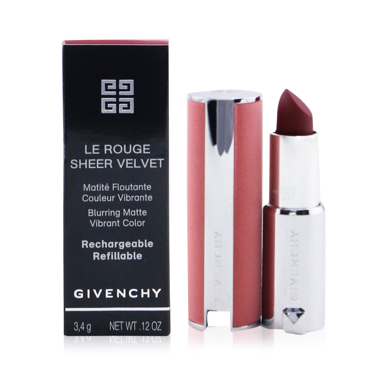 Givenchy Le Rouge Sheer Velvet Matte Refillable Lipstick - # 17 Rouge Erable  3.4g/0.12oz