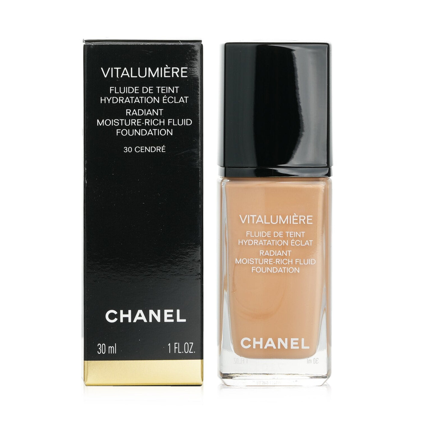 Chanel Vitalumiere Radiant Moisture Rich Fluid Foundation - #40 Beige  30ml/1oz