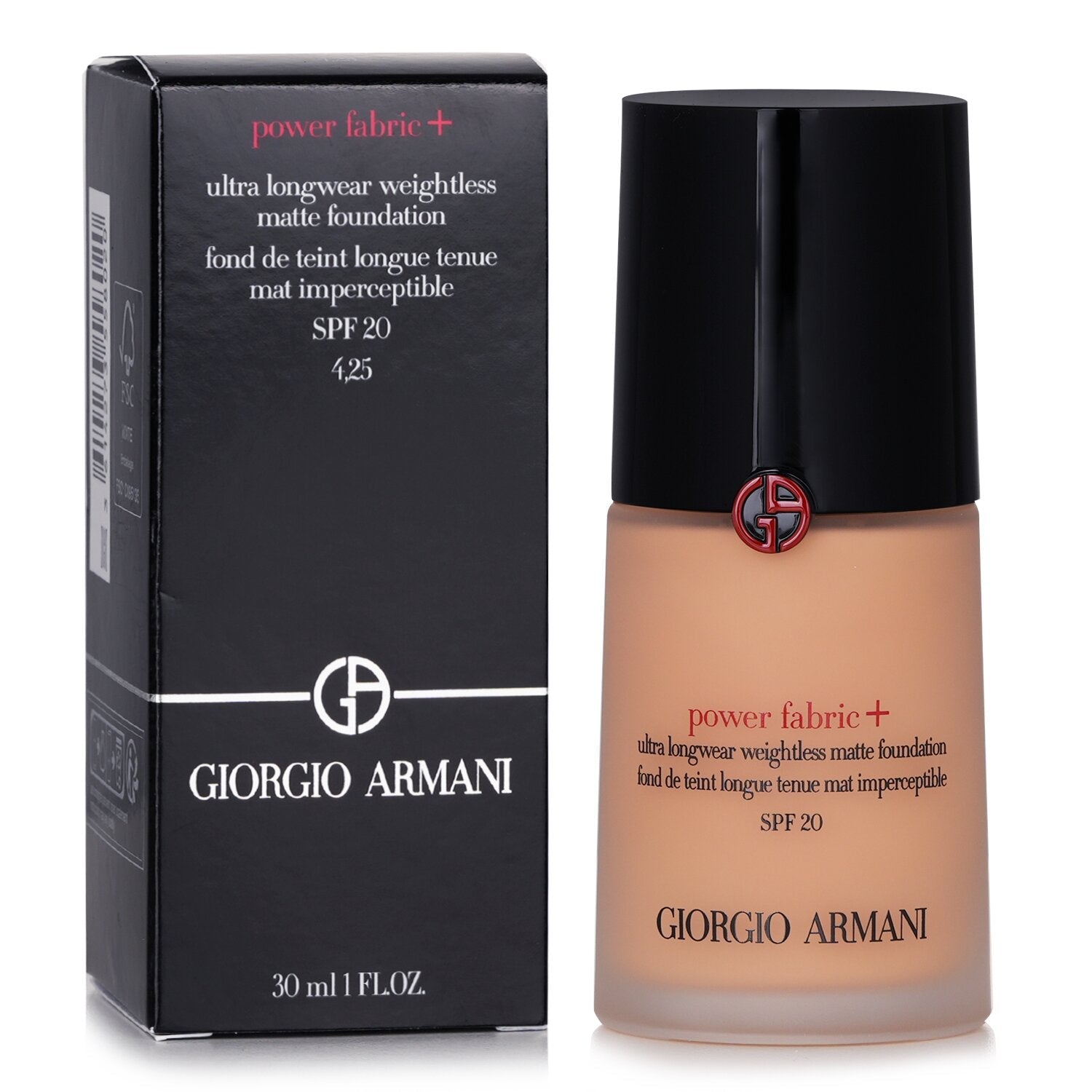 Giorgio Armani Power Fabric+ Ultra Longwear Weightless Matte Foundation SPF 20 - # 5 (Unboxed)  30ml/1oz