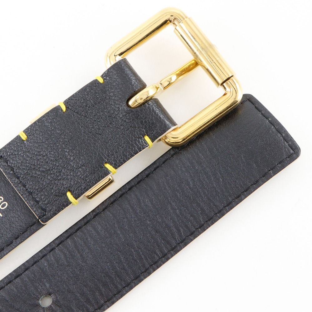 Louis Vuitton Ceinture Suhali Studs Leather Noir Black Belt