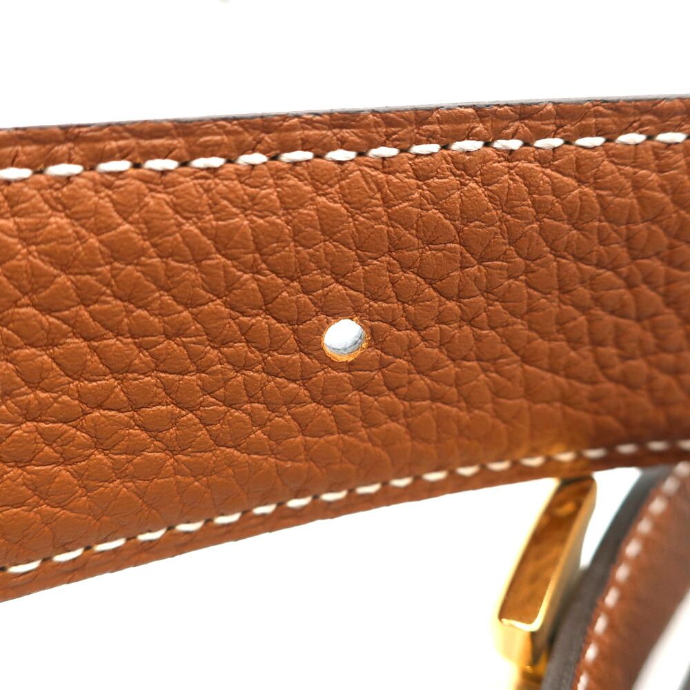 Hermes Belt Buckle Leather 95 Black Gold