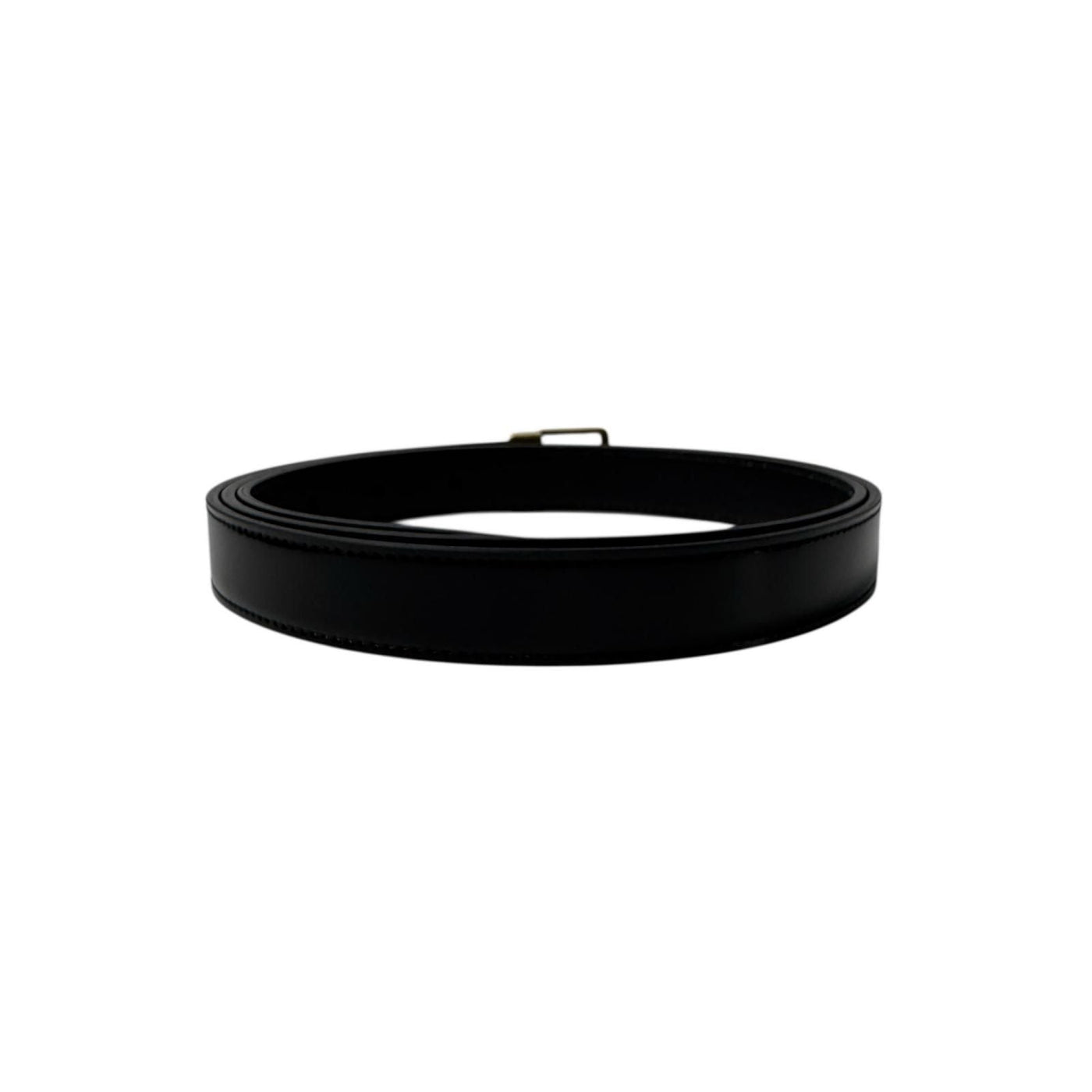 Saint Laurent YSL Yves Push Pin Buckle Belt 100 Shiny Leather