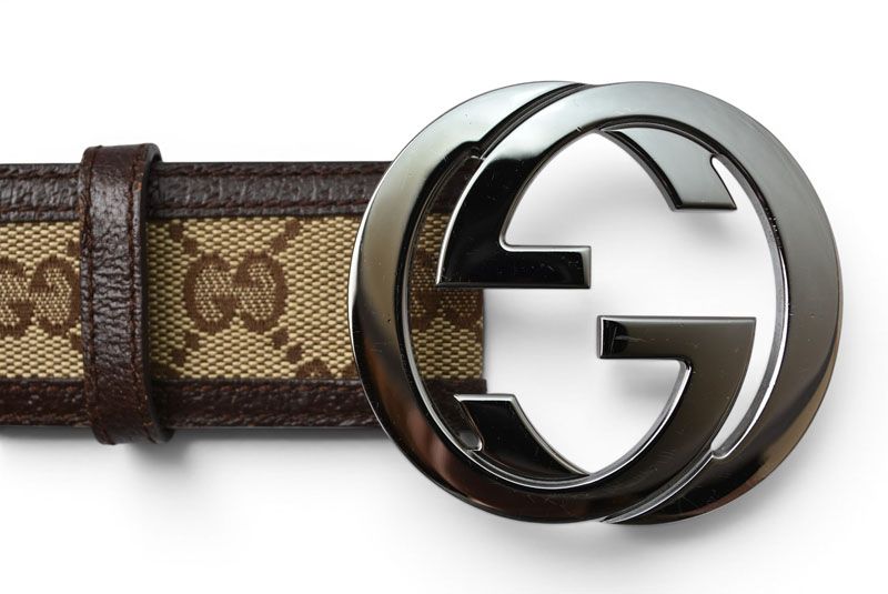 Gucci Belt GG Buckle Brown Beige 85