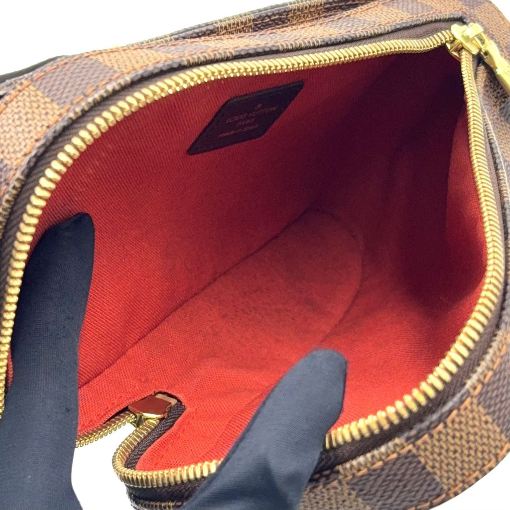 Louis Vuitton Damier Geronimos Leather Brown Belt Bag Gold