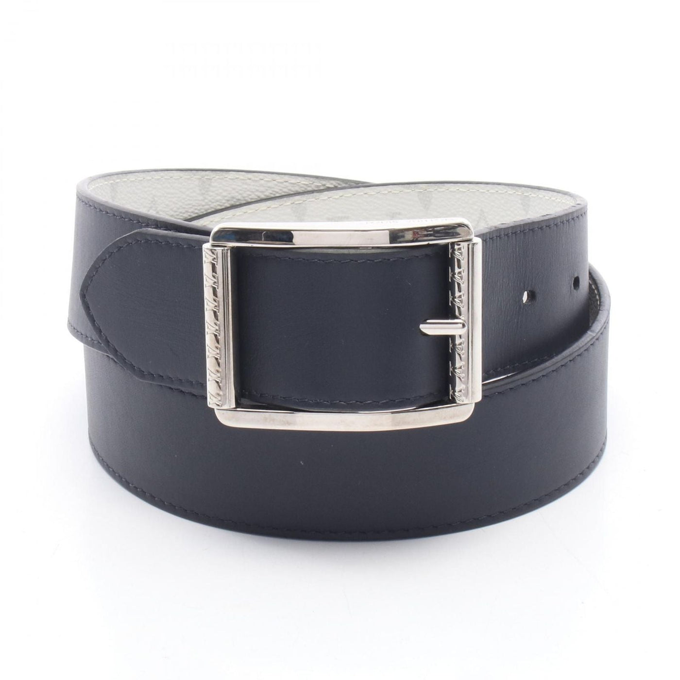 Louis Vuitton Belt Ceinture Reverso 40 Monogram Silver Reversible Leather
