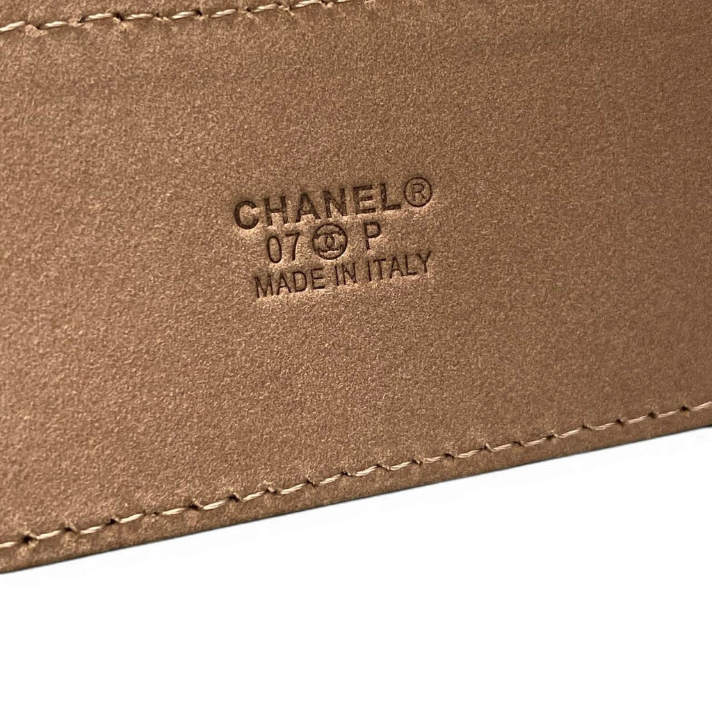Chanel CC Logo Buckle Denim Leather Belt 36 90 Gray