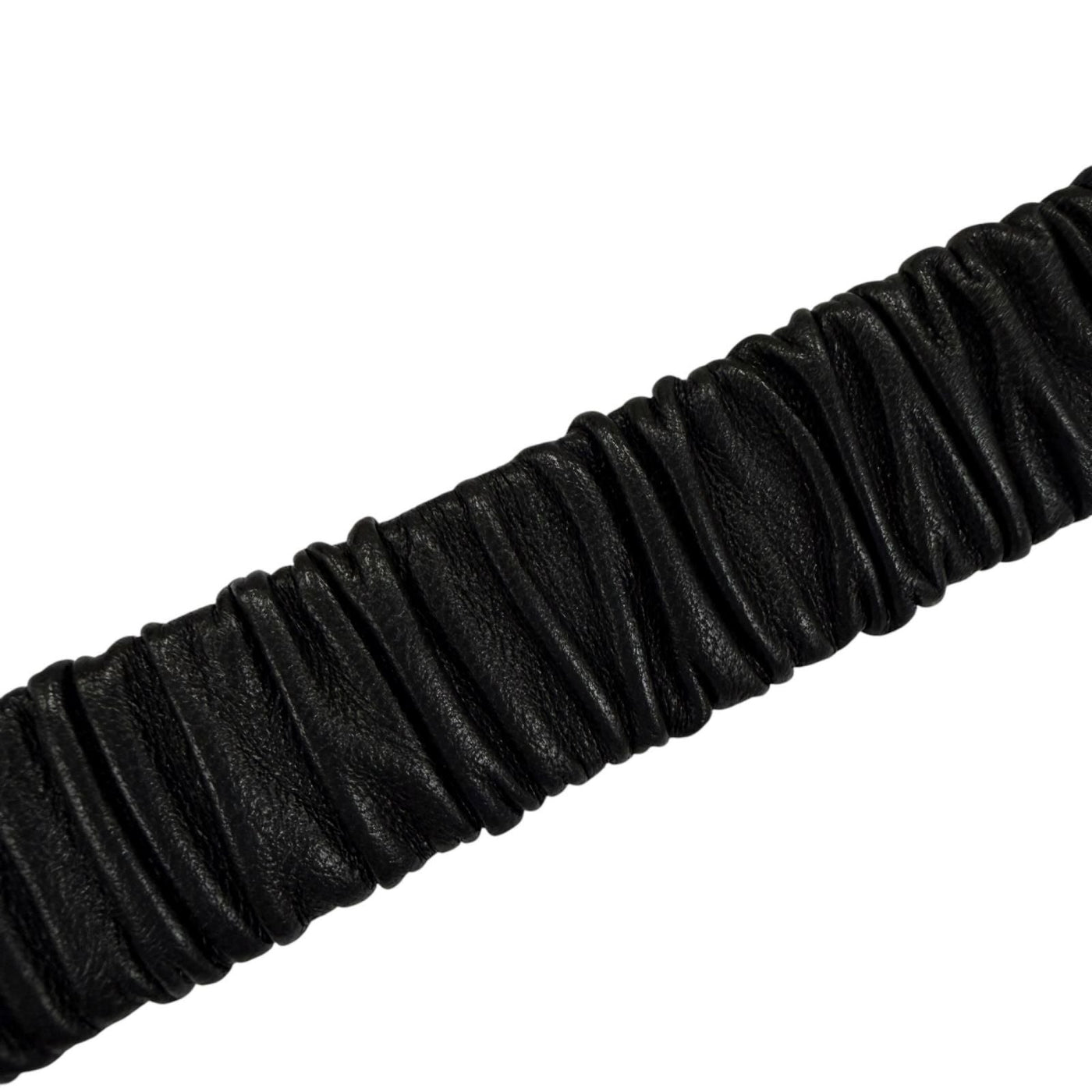 Chanel 23c Logo Buckle Rhinestone Leather Belt Black Gold