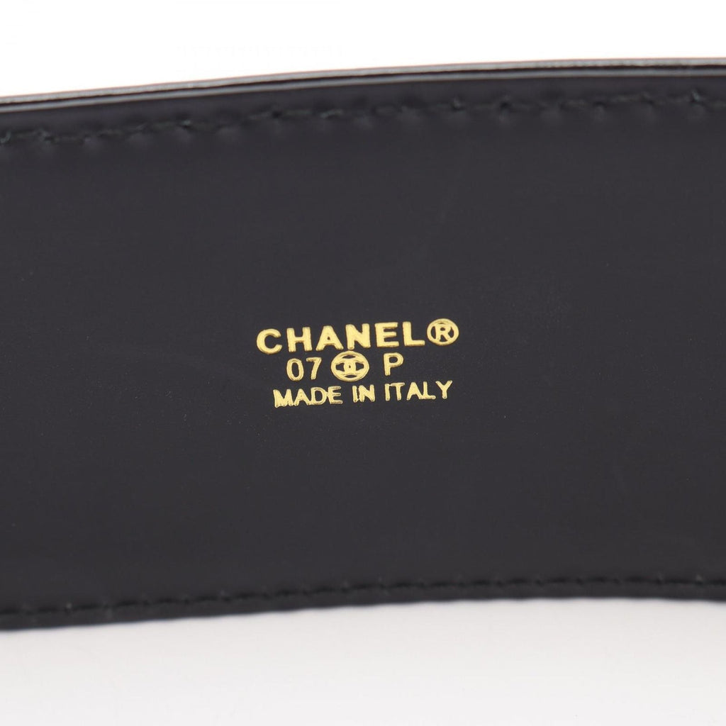 Chanel Belt CC Logo Patent Leather